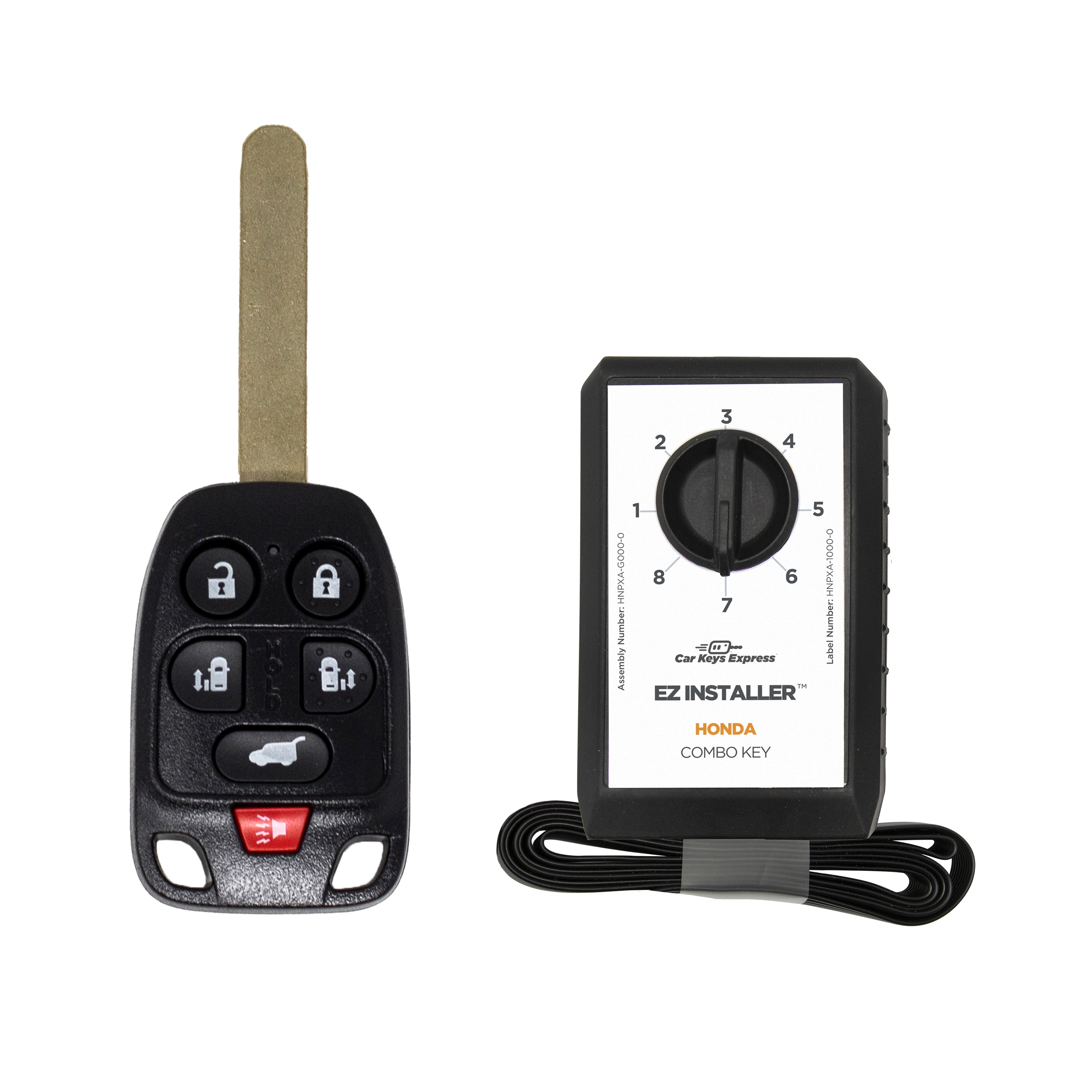 Car Keys Express HNRH-H6HSZ0SK Black Remote Key Combo Brass Automotive Key Blank