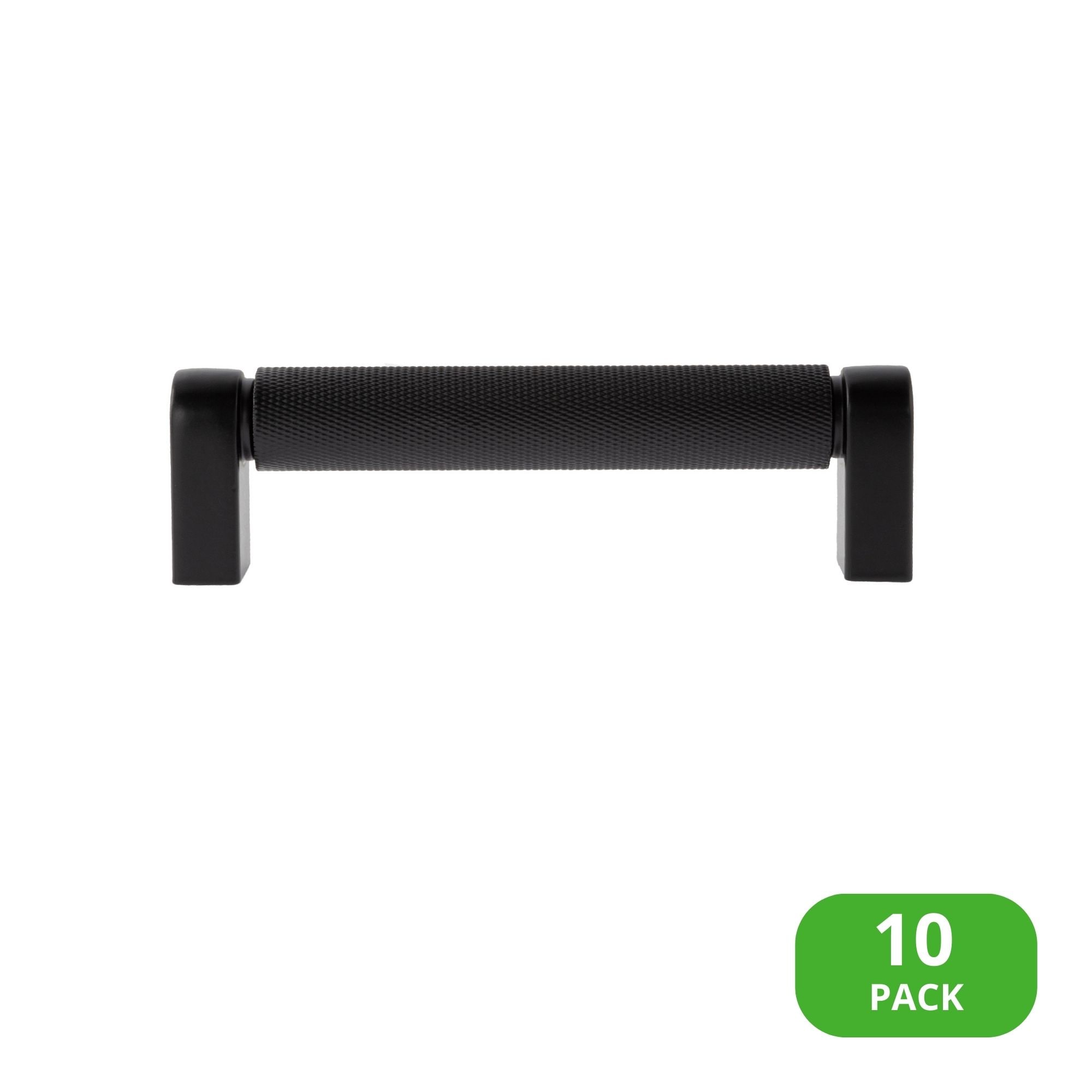Sumner Street Home Hardware RL070338VP Kent Knurled 4-in , 102mm Center to Center Matte Black Cylindrical Bar 10 -Pack