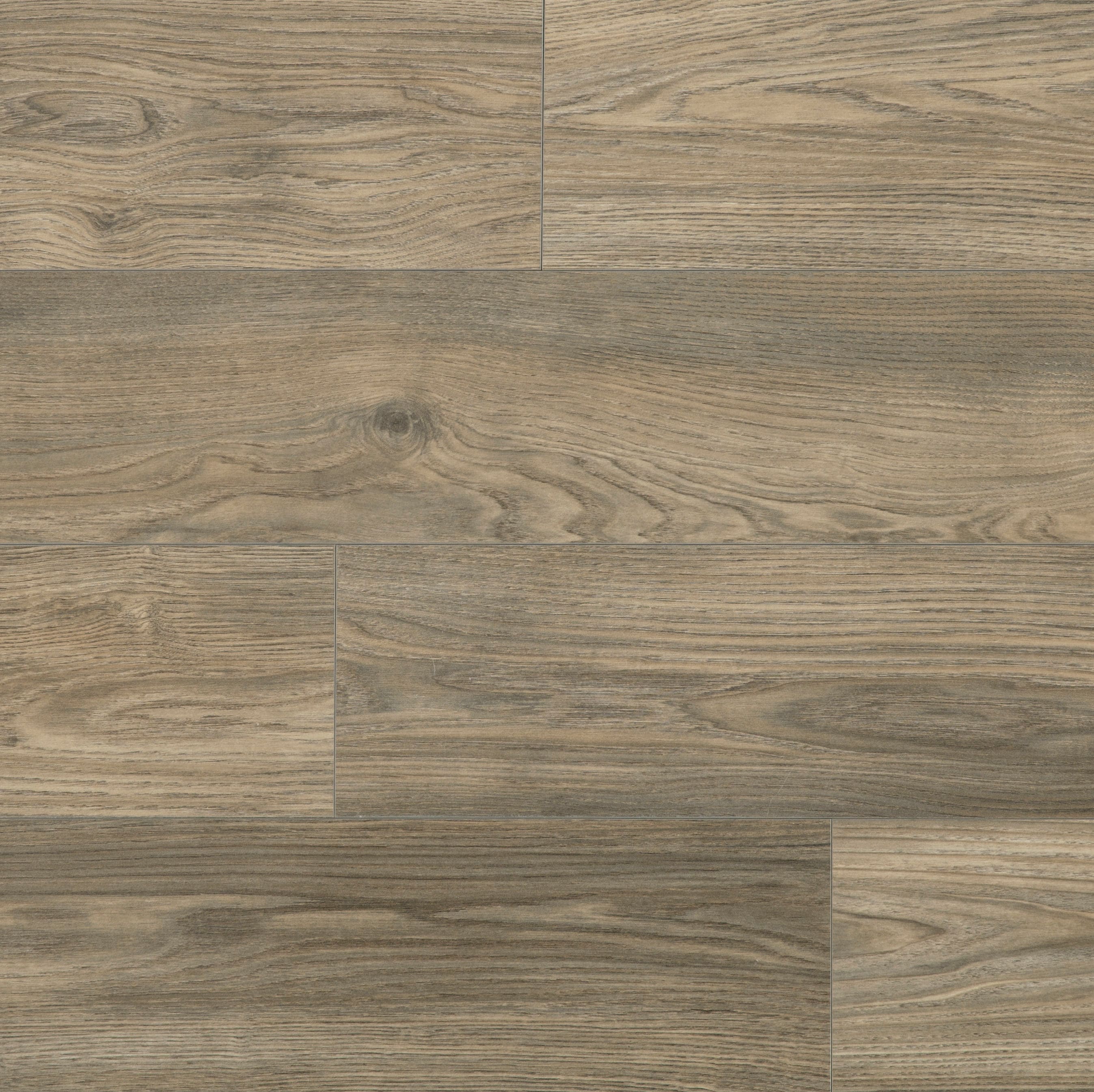 Notching Chestnut 8-mm T x 7-in W x 50-in L Water Resistant Wood Plank Laminate Flooring (23.69-sq ft) in Brown | - allen + roth L1202