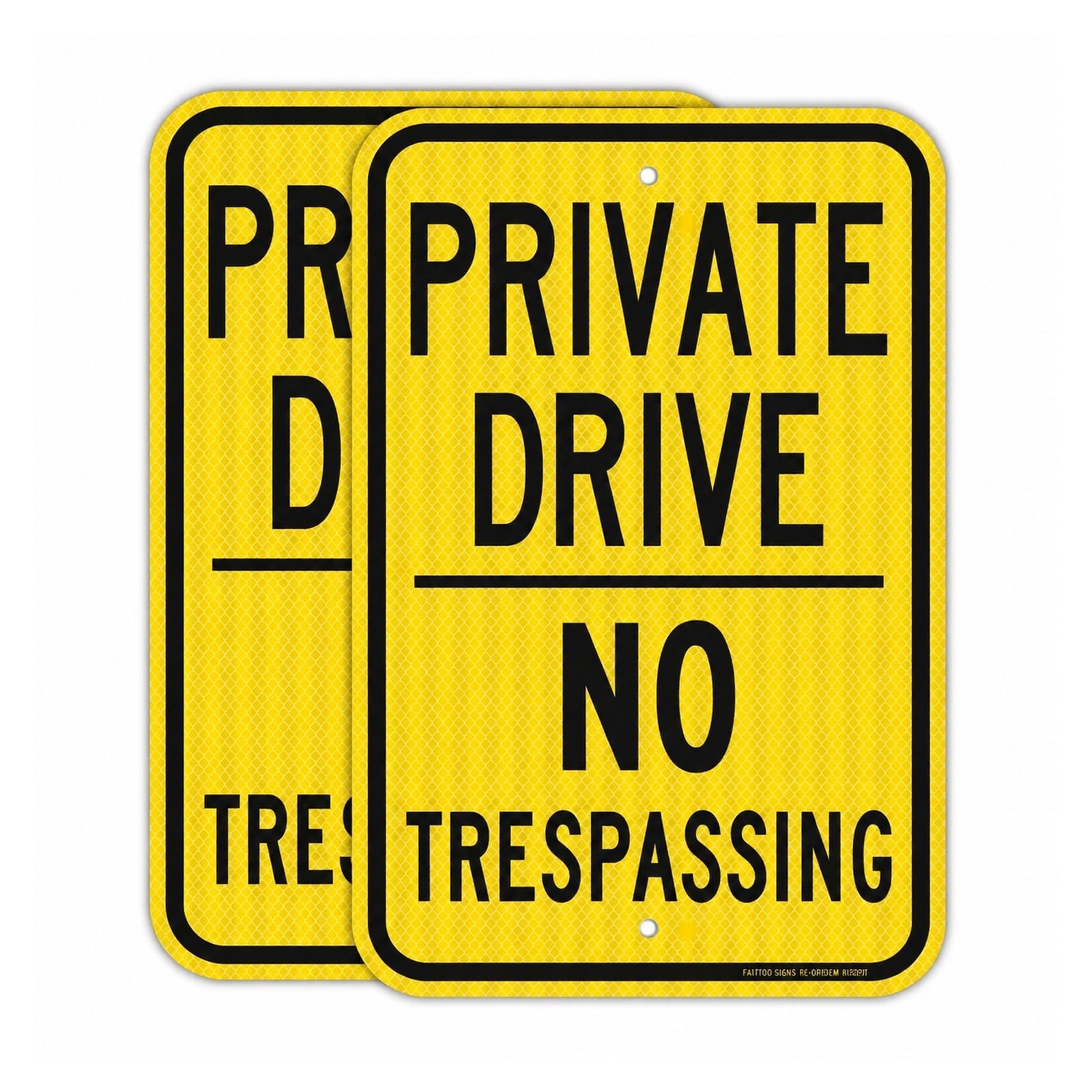 Phyfalip  Private Drive No Trespassing Sign 18 by 12 Inches Reflective Rust Free Aluminum Weather Resistant Outdoor Use durable home and garden