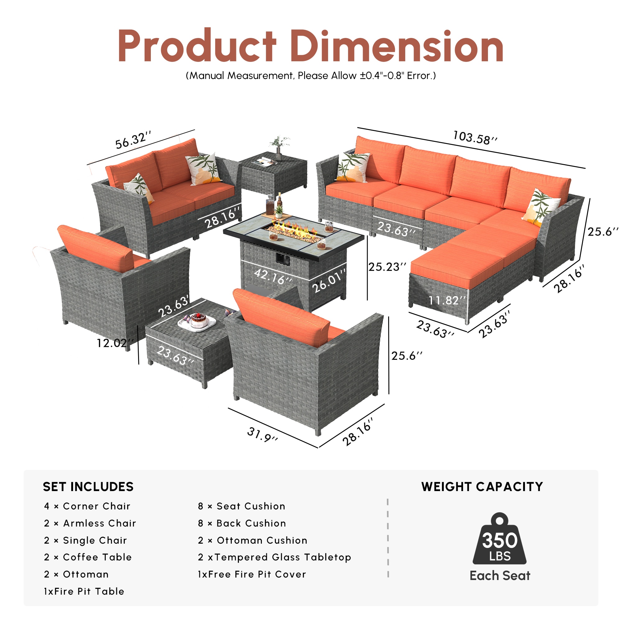 XIZZI XXIBRS805-12CFP Patio-Conversation-Sets - View #9
