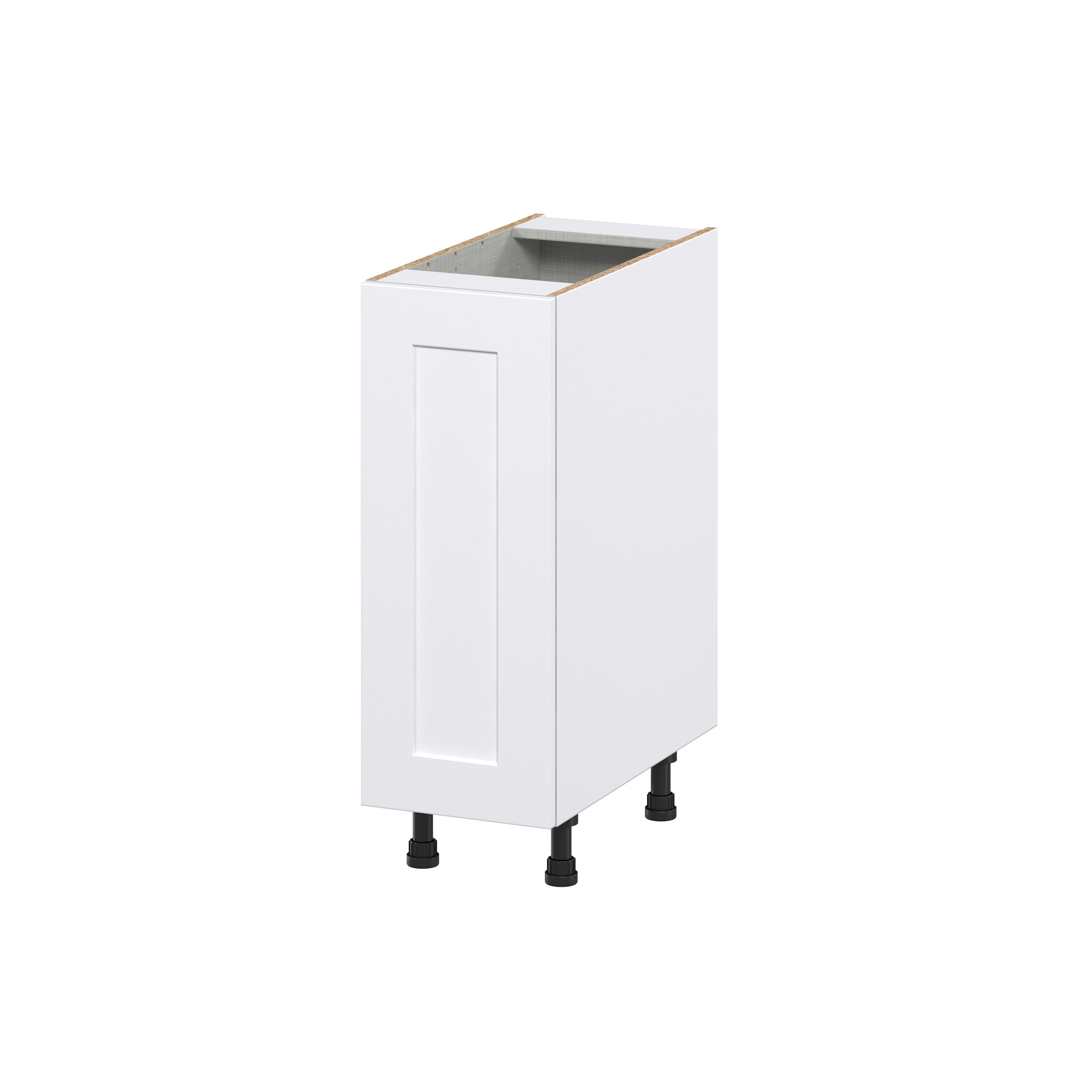 Hugo&Borg DSB12FHPOR-JO Jolie 12-in W x 34.5-in H x 25-in D Warm White Pull-out cabinet Base Fully assembled Cabinet (Recessed Panel Shaker)