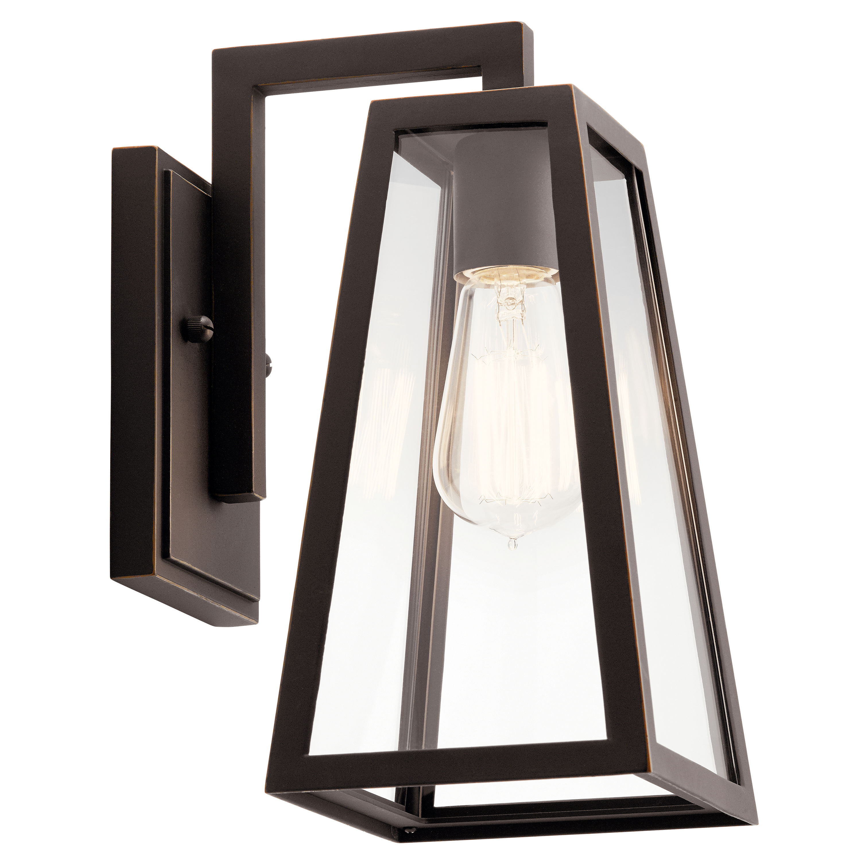 Kichler Delison 1-Light 11.5-in Rubbed Bronze Outdoor Wall Light