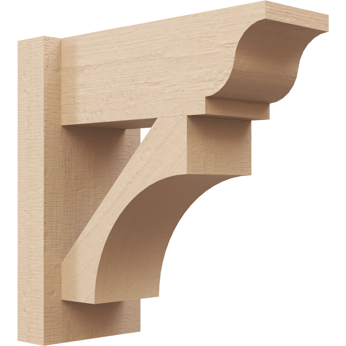 Ekena Millwork 2135062 Timberthane Rough Cedar Faux Wood Westlake Traditional Outlooker 6-in W x 14-in D x 14-in H Primed Tan