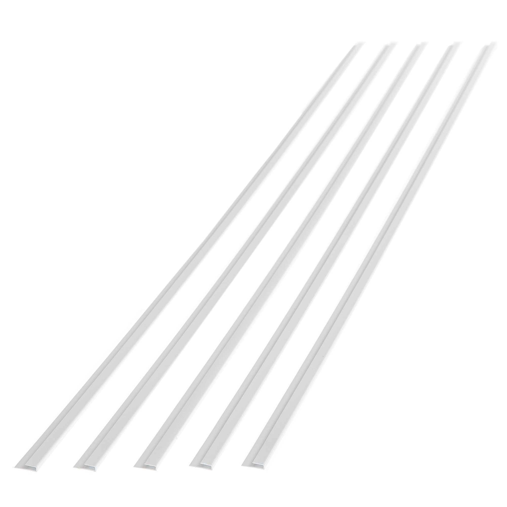 Fasade 14500 J-Trim 0.19-in W x 47-in L Gloss White PVC J-shape Tile Edge Trim