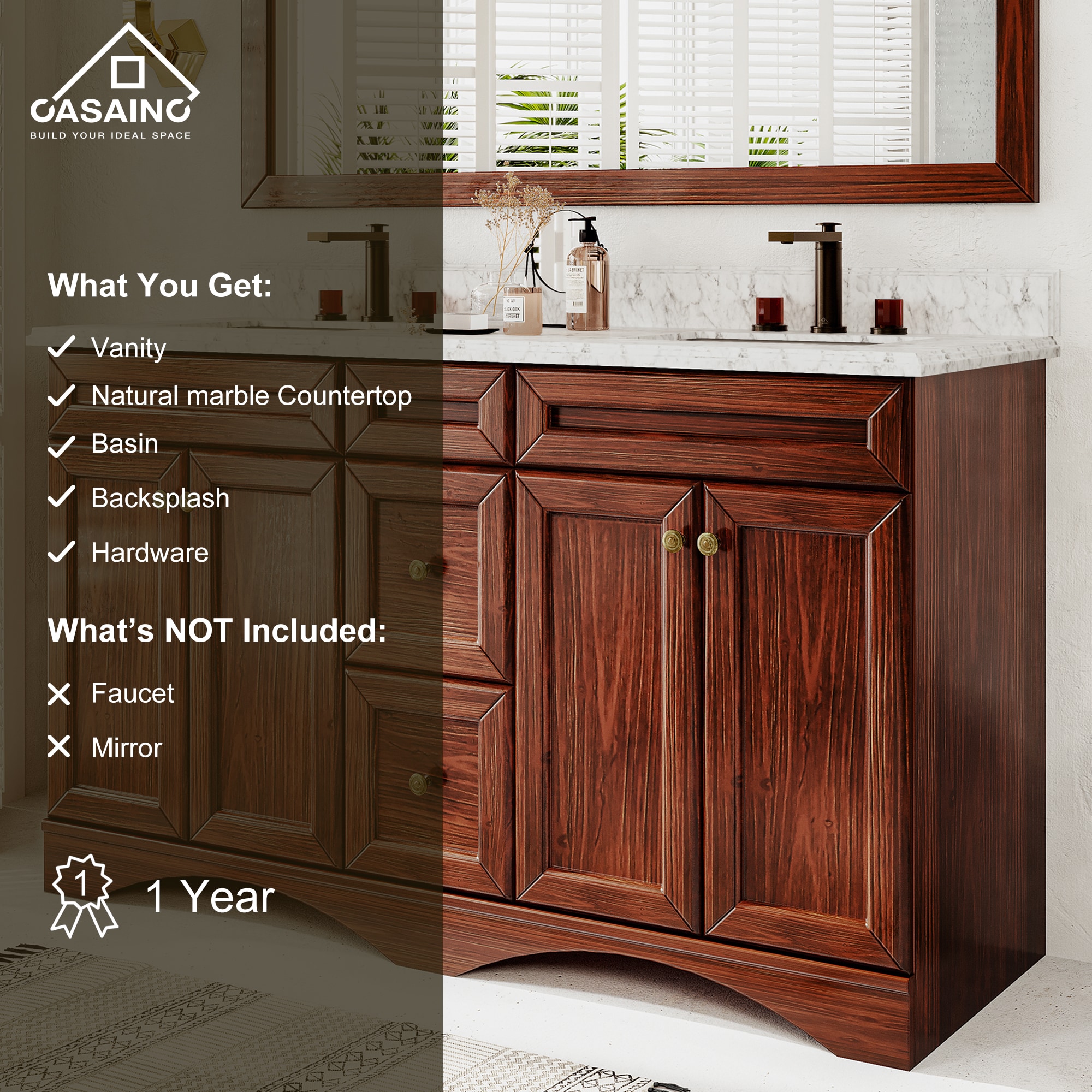 CASAINC MS-30060-CAB-WH-1 Bath-Vanity-Combo - View #3