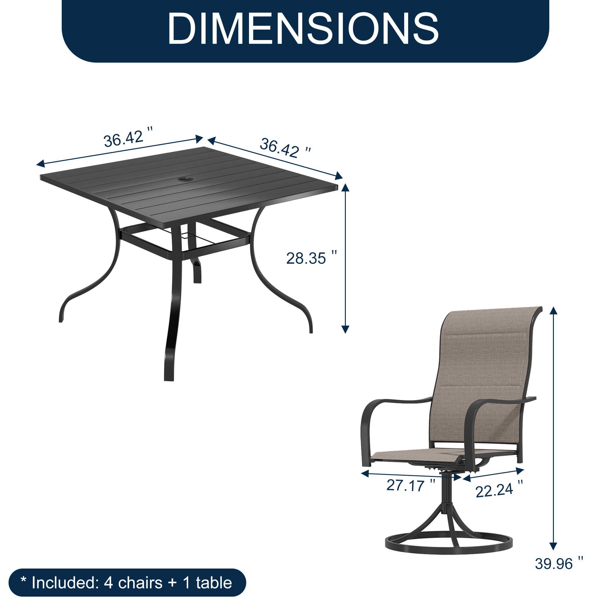 Clihome TM-09SH-CBL Patio-Dining-Sets - View #6