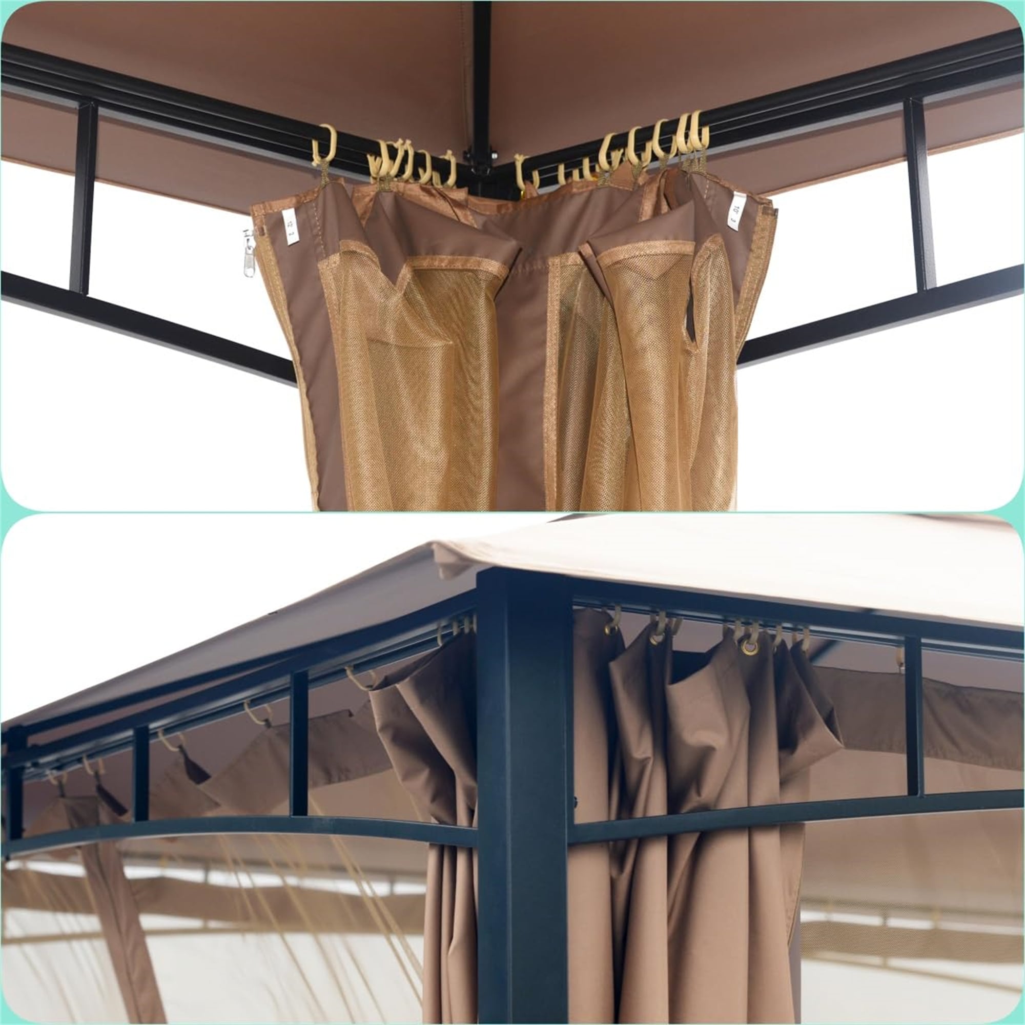 BABOOM BOM-1575AAB-OR Wood-Resin-Gazebos - View #5