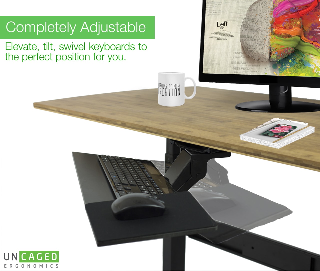Uncaged Ergonomics Kt1 Ergonomic Keyboard Tray in the Office Accessories  department at