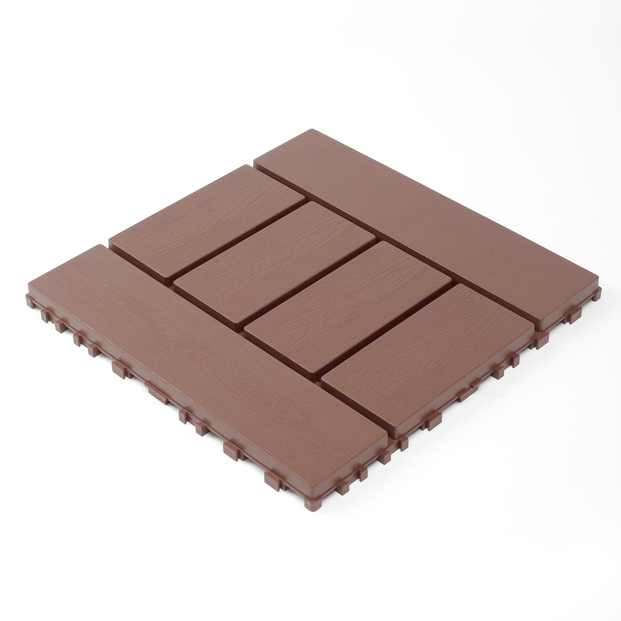 Mondawe 12in x 12in waterproof Interlocking Floor Tiles - Brown #MO-ZF-51848