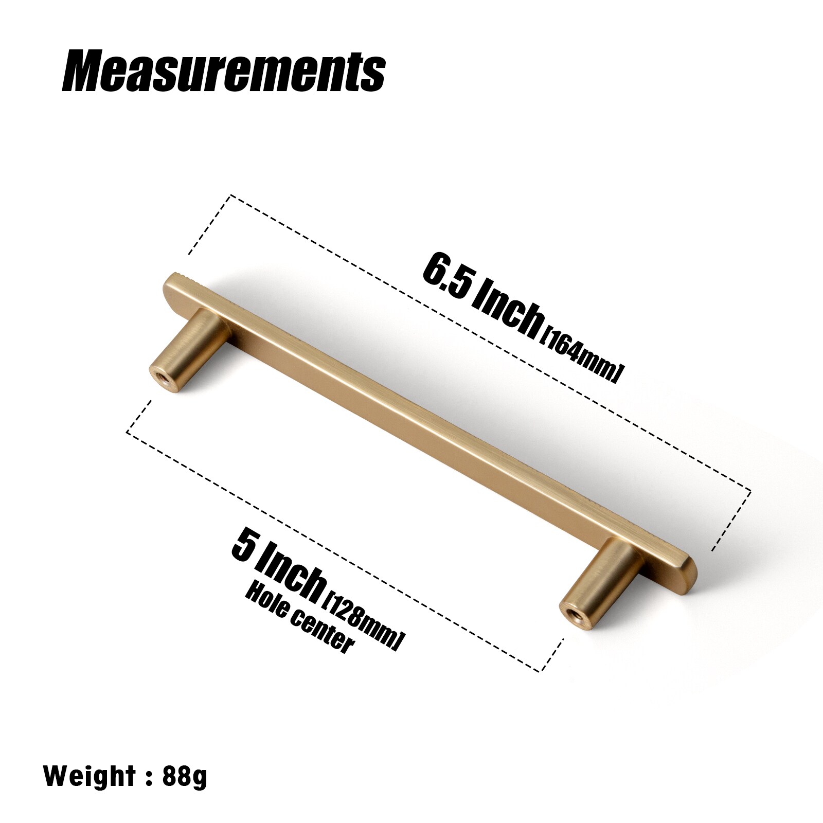 Miaokesen 9617UBR-128 Cabinet-Pulls - View #2