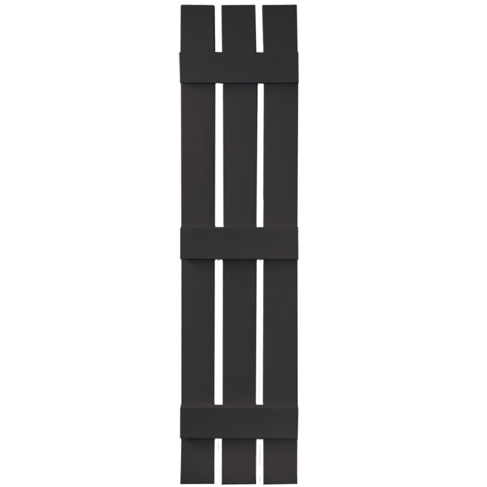 Vantage V5371255010 11.875-in W x 55.0-in H Musket Brown Board and batten Spaced Exterior Shutters ( 1.0 -Pack )