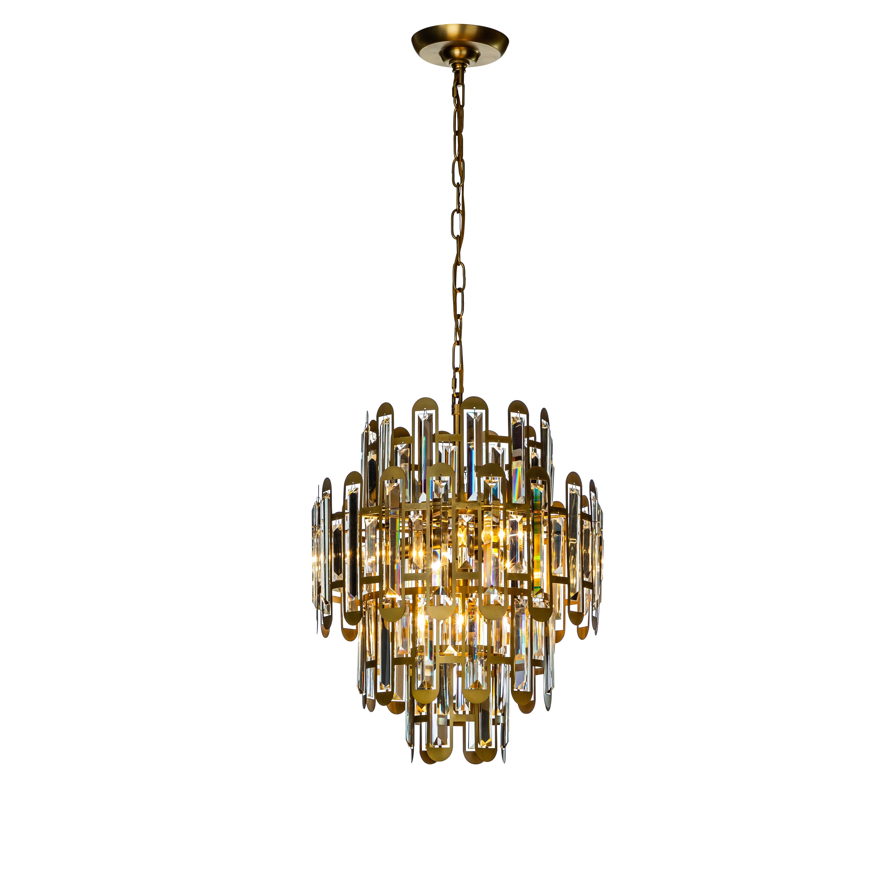 AloaDecor Lighting Chandelier 4-Light Gold Modern/Contemporary LED Dry ...