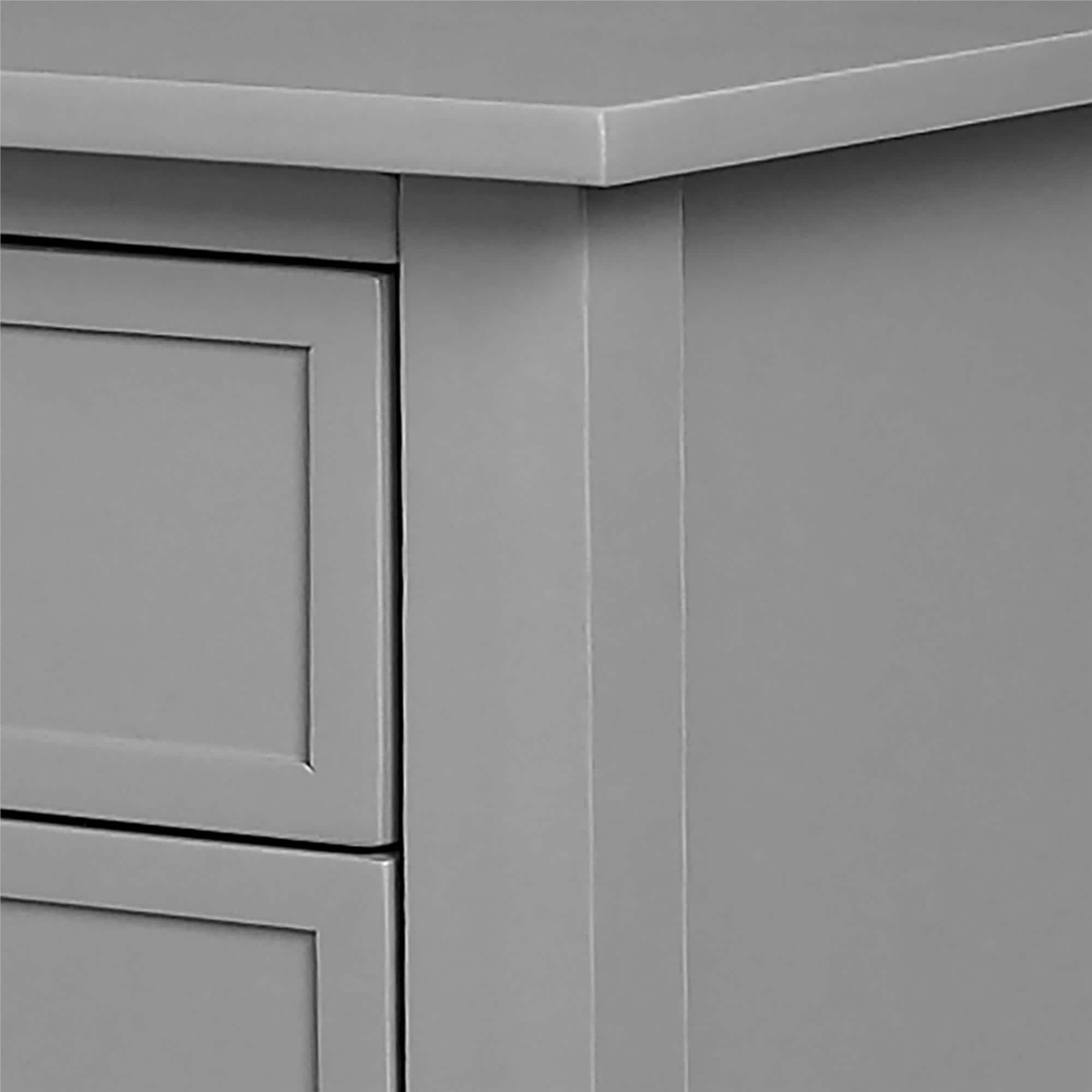 Franklin Gray Solid and Manufactured Wood End Table with Storage