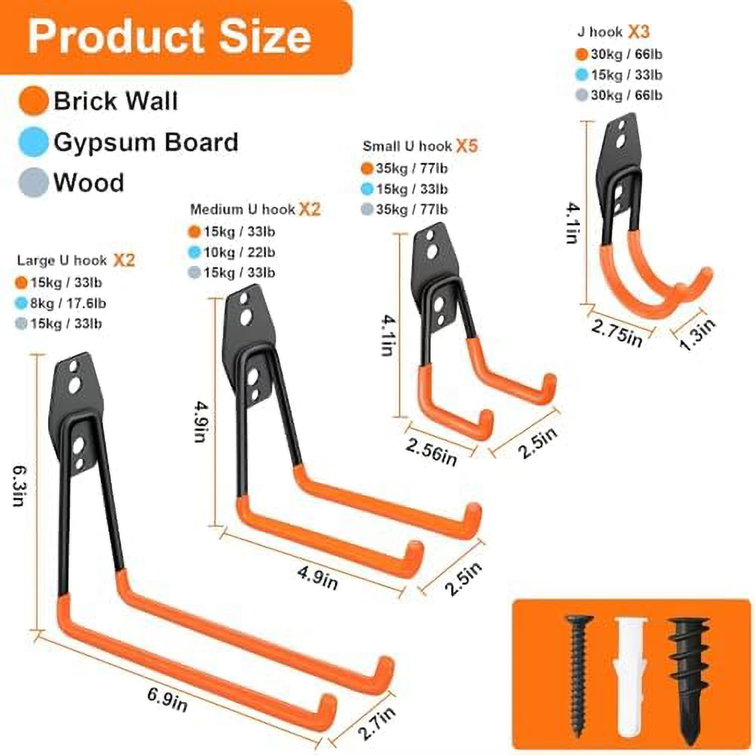 Etokfoks EFT1012A42 Garage-Storage-Hooks - View #2
