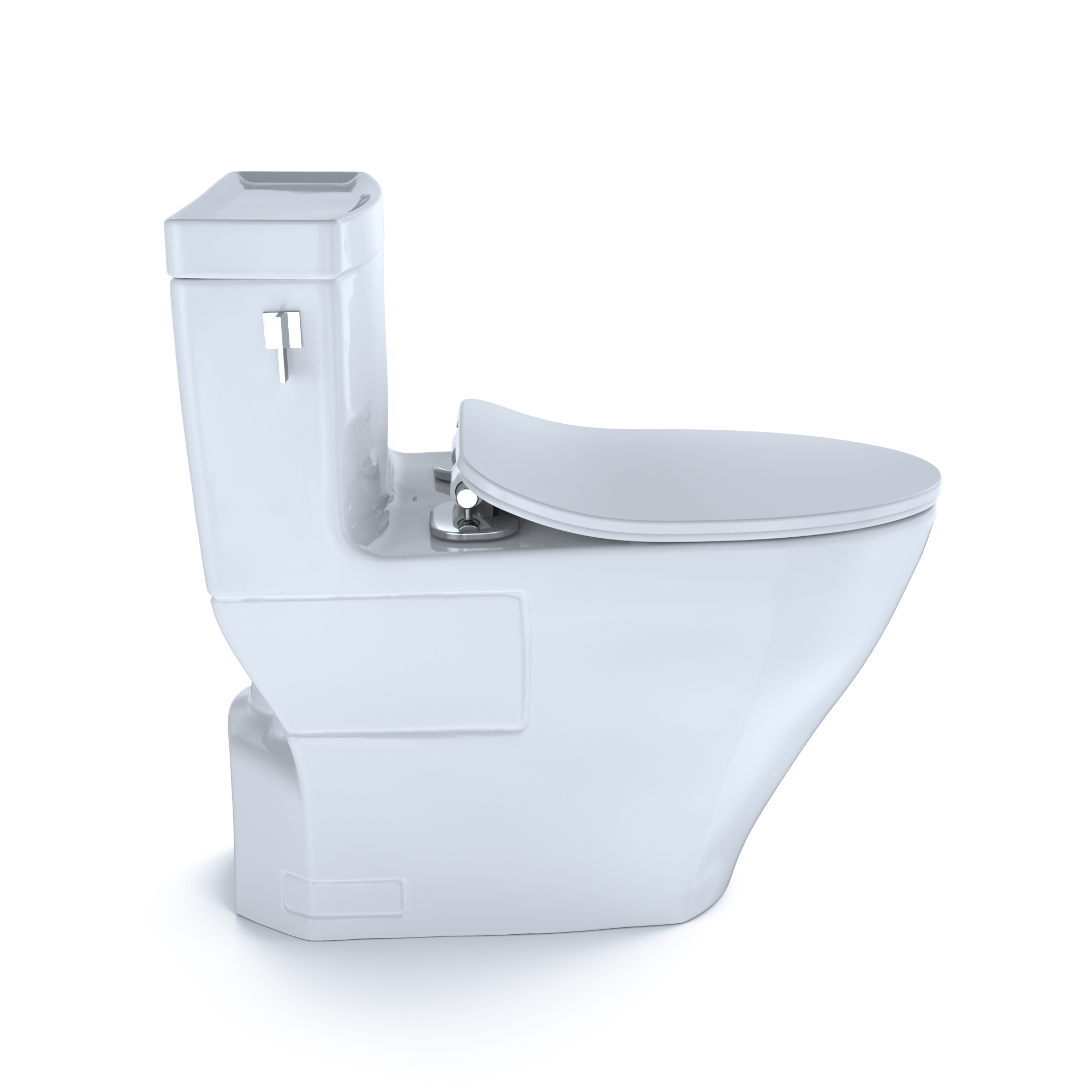 Toto Legato Elongated 1.28 GPF One-Piece Universal Height Toilet, Cotton White