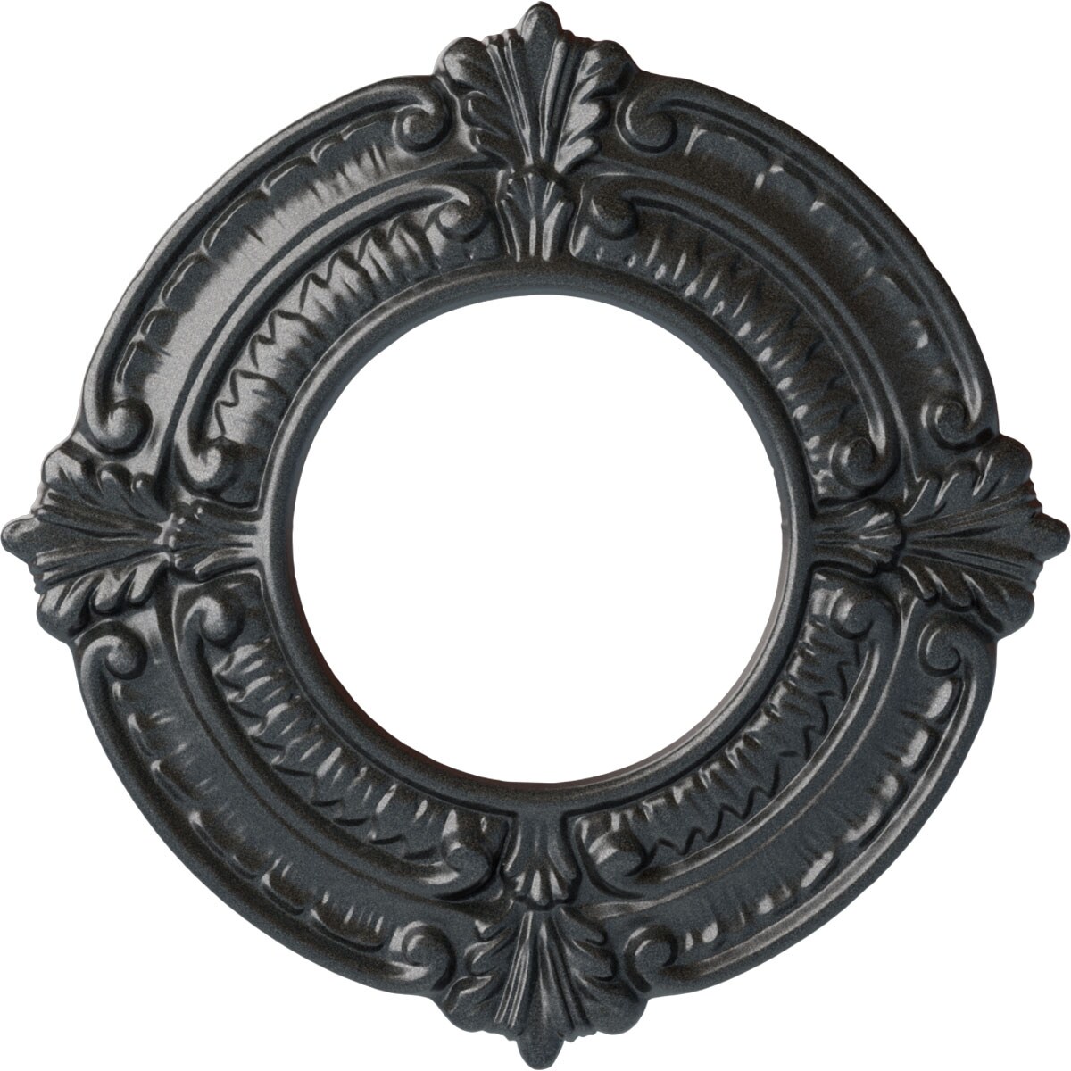 Ekena Millwork CM09BNPES Benson 9-in W x 9-in L Painted Pewter Polyurethane Whole Ceiling Medallion