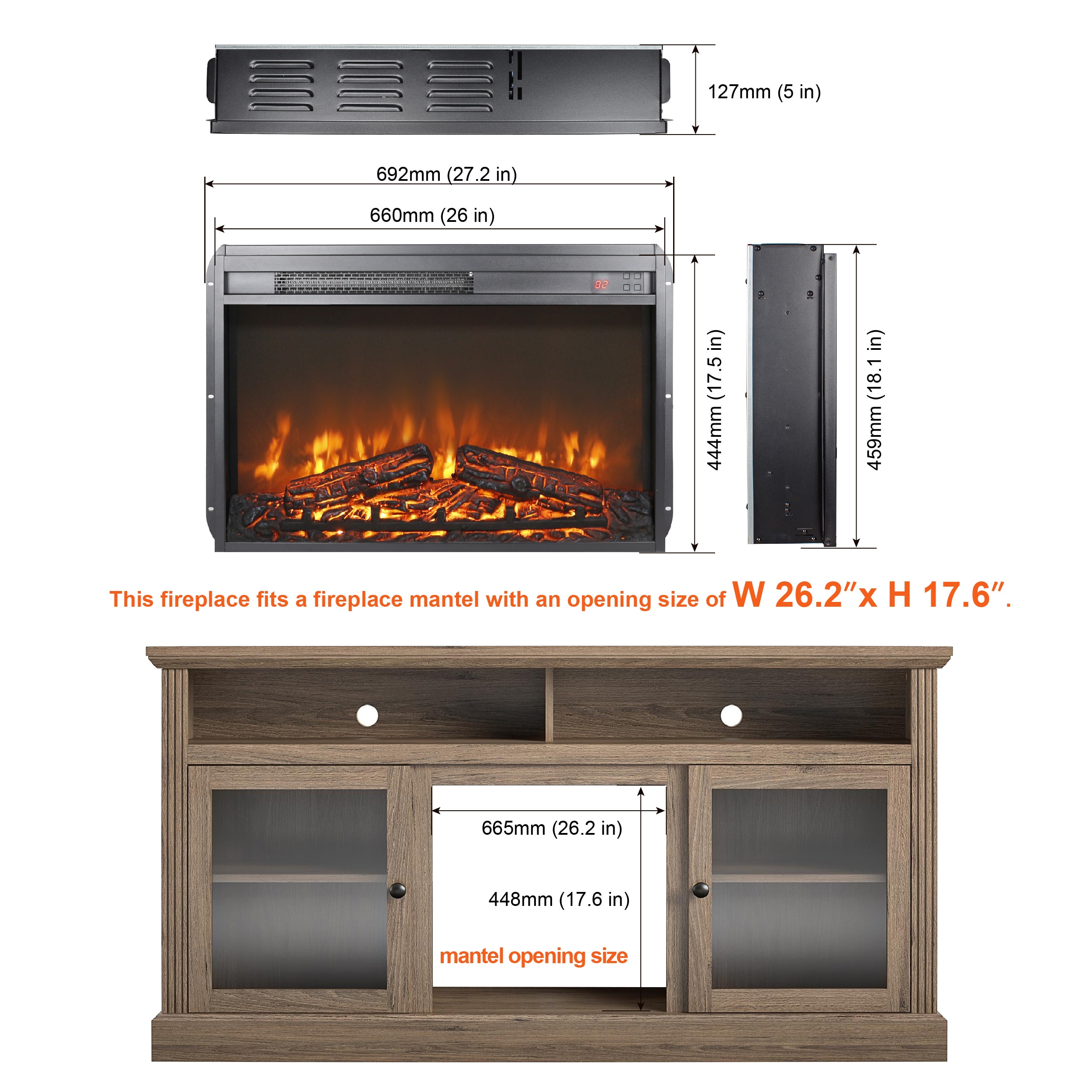 Wooakway FXLS0604-5010Z21 Electric-Fireplaces - View #5