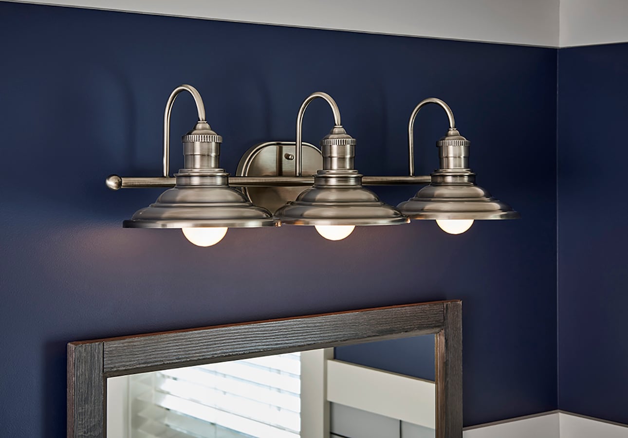 allen + roth Hainsbrook 26.12-in 3-Light Antique Bronze Coastal Vanity  Light in the Vanity Lights department at