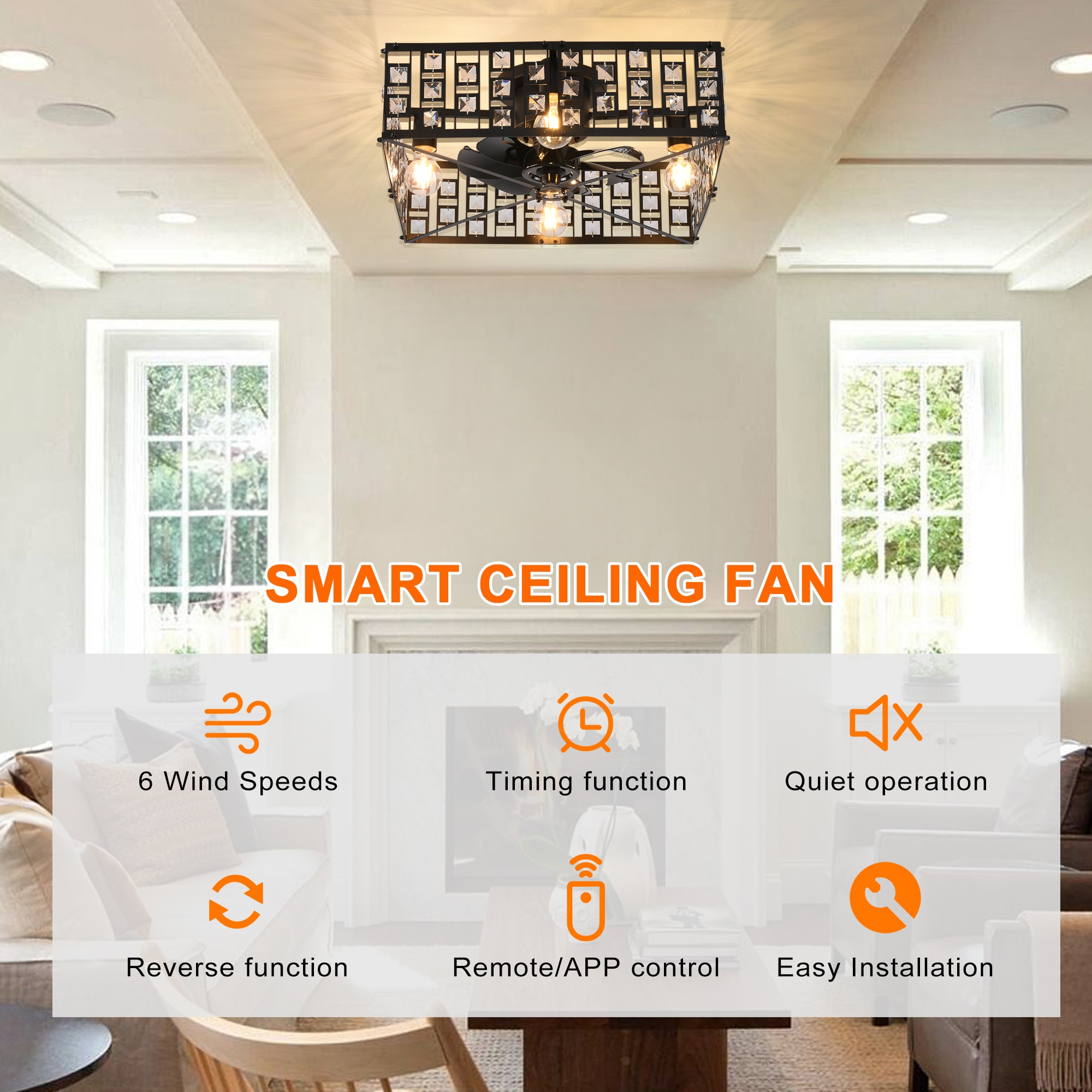 Siittoo JD6039-4B Ceiling-Fans - View #3