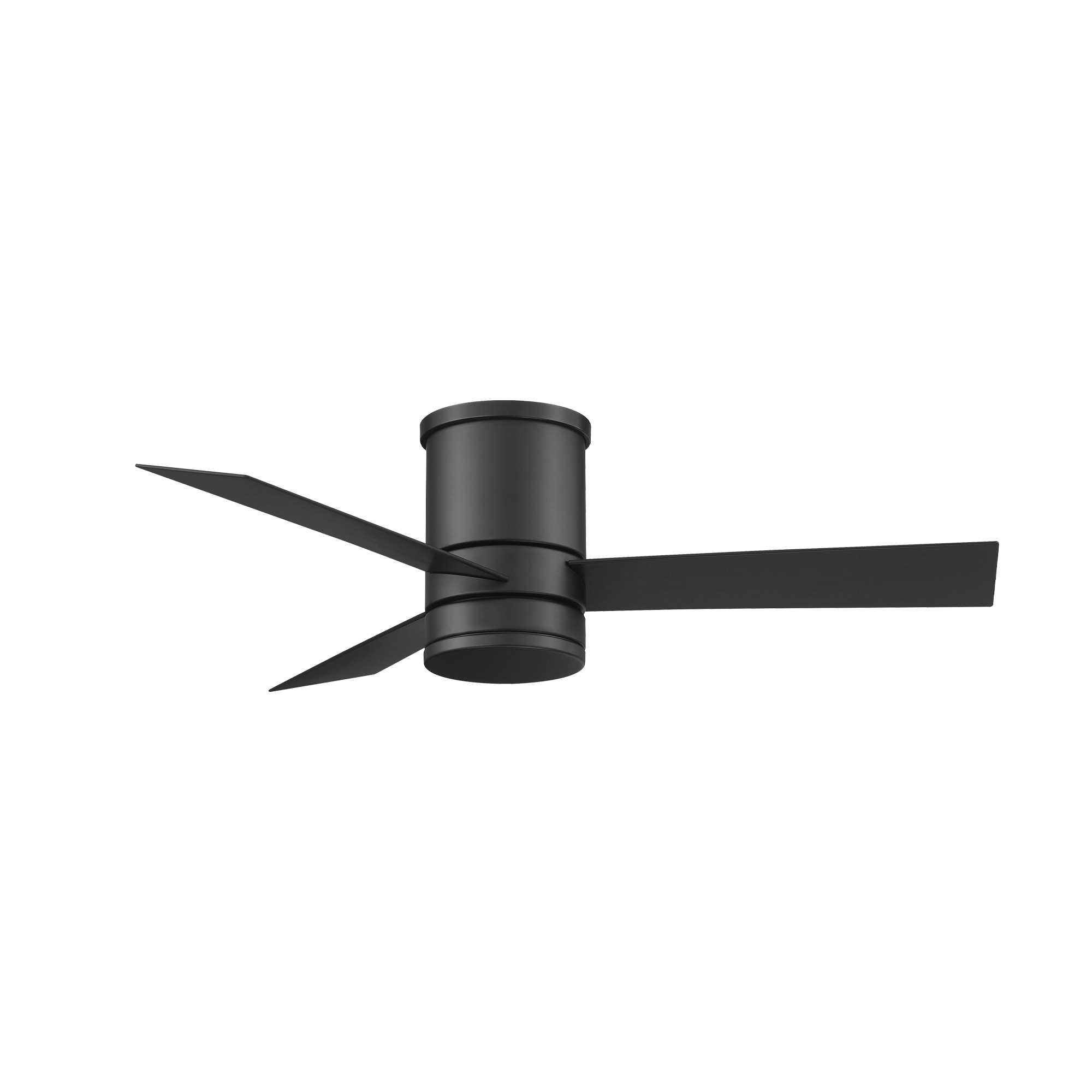 Modern Forms Axis 44-in Matte Black LED Indoor/Outdoor Flush Mount Smart  Ceiling Fan with Light Remote (3-Blade) in the Ceiling Fans department at 