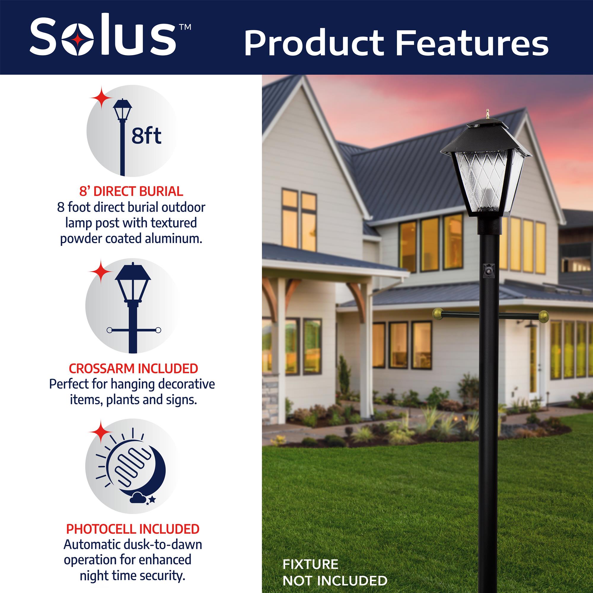 Solus 8-320-BK Post-Lights - View #2