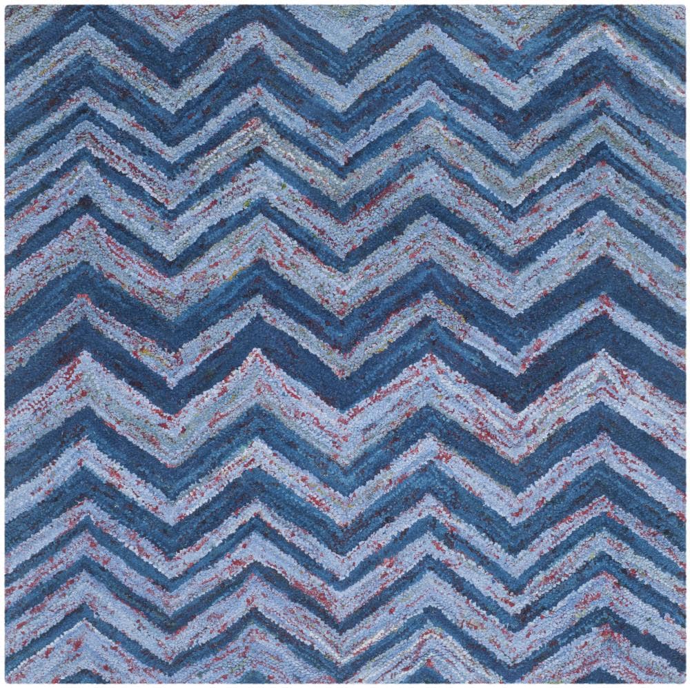 Nantucket 6' x 6' Blue Handmade Tufted Square Rug