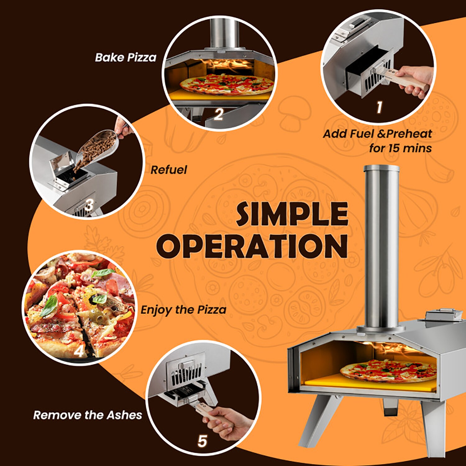 GZMR MO-NP10731 Outdoor-Pizza-Ovens - View #10