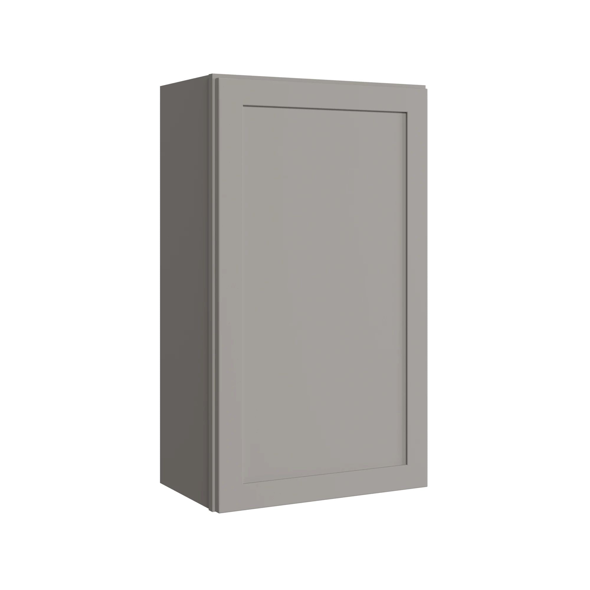 KraftMaid Momentum W2136RG81 Deveron 21-in W x 36-in H x 12-in D Pebble Grey Wall Fully assembled Plywood Cabinet (Recessed Panel Shaker)