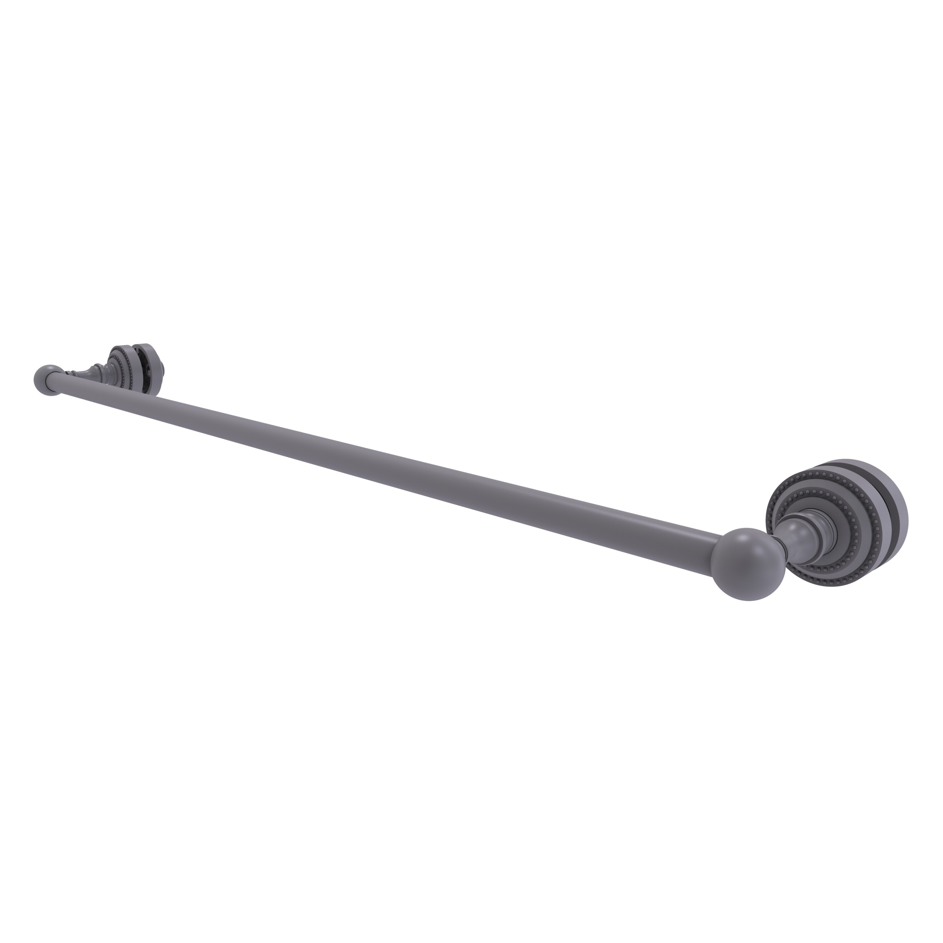 Allied Brass DT-41-SM-30-GYM Dottingham 30-in Matte Gray Wall mount Single Towel Bar