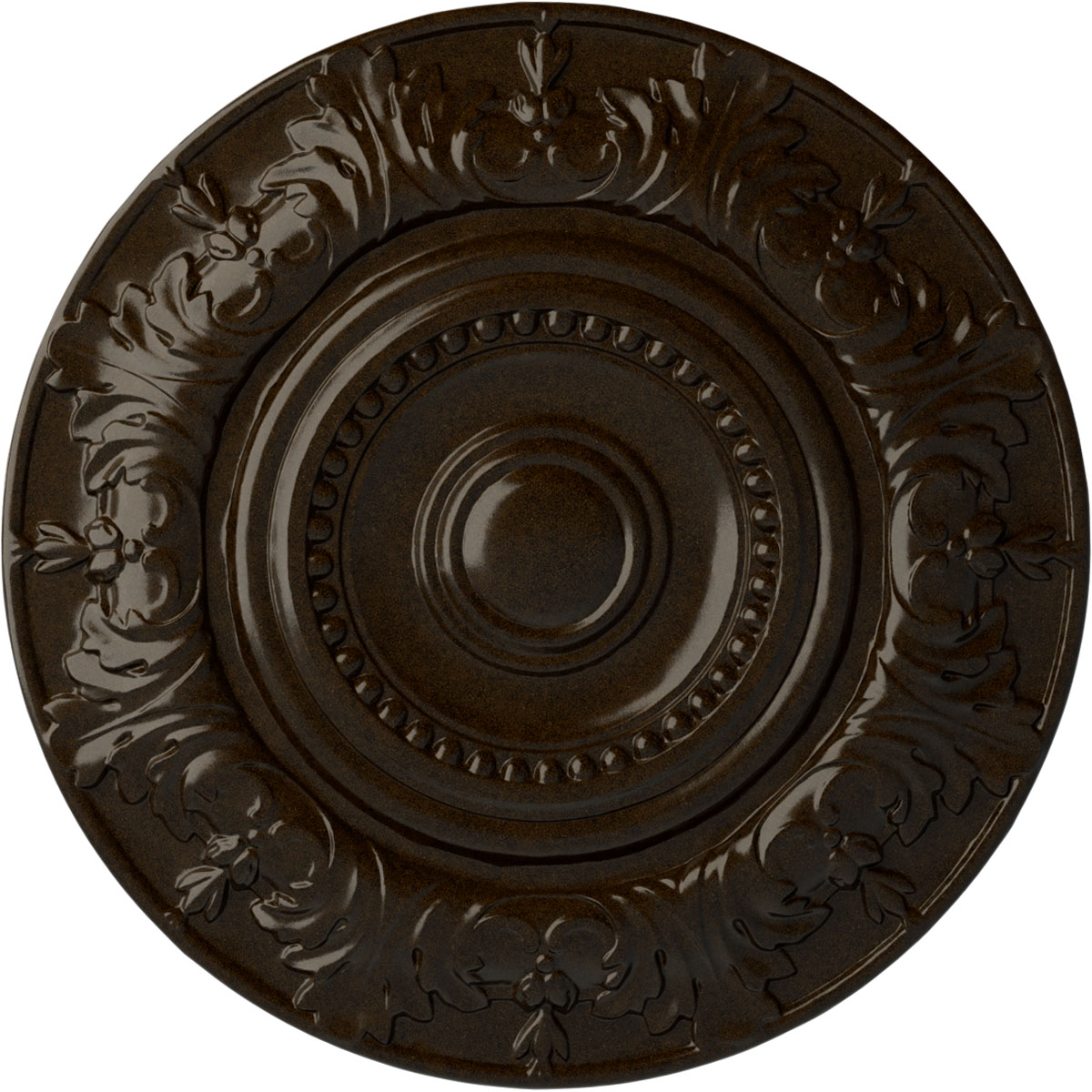 Ekena Millwork CM20BXBZS Biddix 20.875-in W x 20.875-in L Painted Bronze Polyurethane Whole Ceiling Medallion