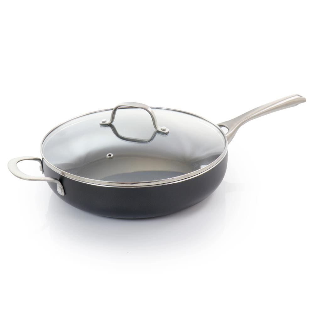 Oster Non Stick 2 Piece Aluminum Frying Pans in Grey