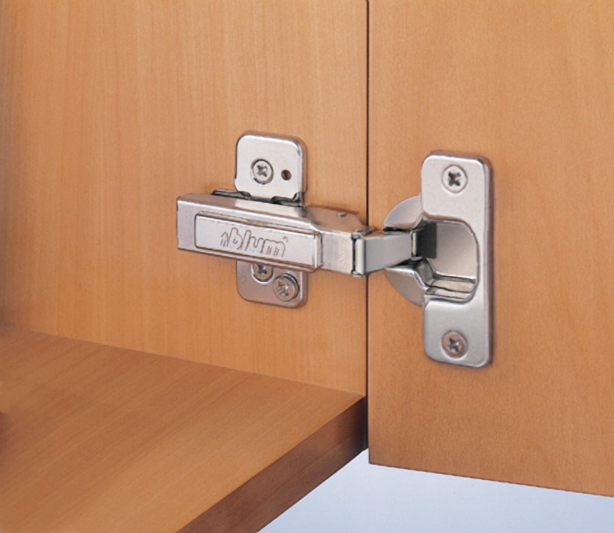 Blum 1-3/8-in Overlay 110-Degree Opening Nickel Plated Self-closing  Concealed Cabinet Hinge