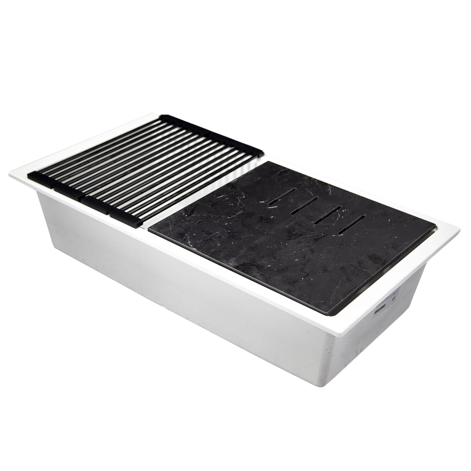 Nantucket  Sinks PR3419-W-UM Undermount Workstation Granite Composite White