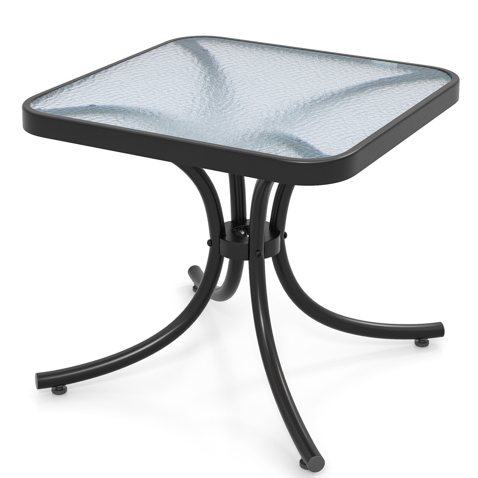 Forclover HYFE-10135 Patio Table Square Outdoor End 20-in W x 20-in L