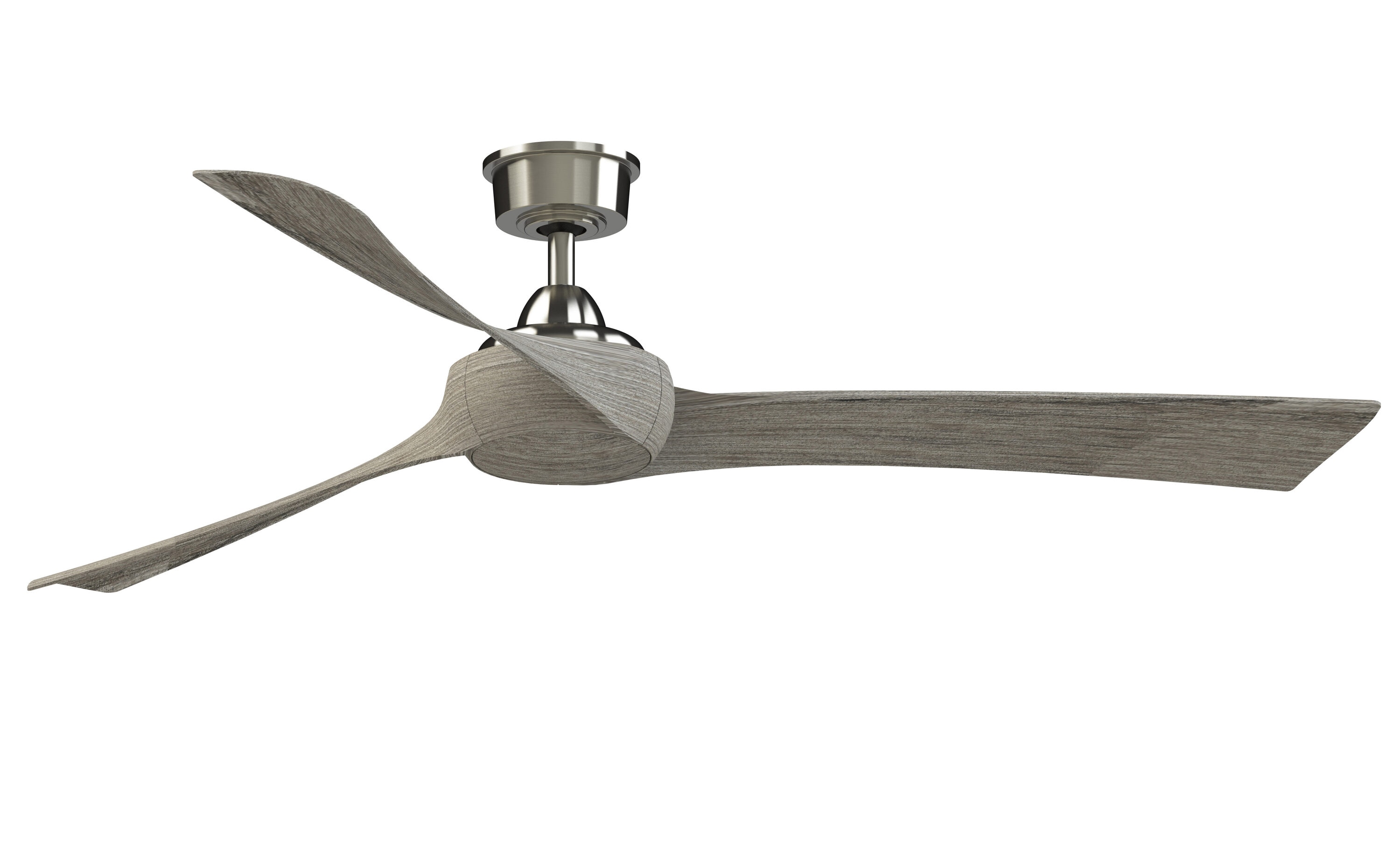 Fanimation Wrap Custom 64-in Brushed Nickel with Weathered Wood Blades Indoor/Outdoor Smart Ceiling Fan Light Kit Compatible and Remote (3-Blade) FPD8531BN-64WE Sansujyuku sansujyuku.com