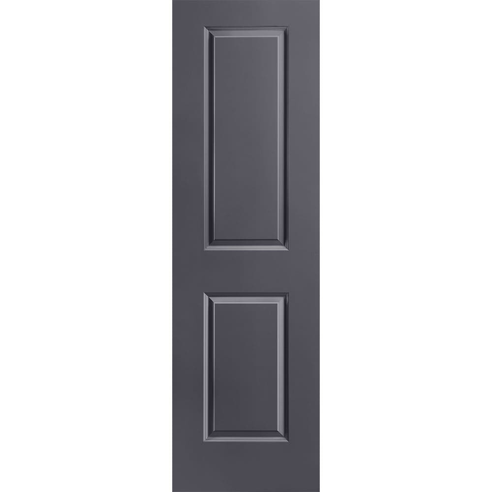 Masonite 1316018 Traditional 24-in x 80-in Slate 2-panel square Smooth Solid core Prefinished Molded composite Slab Door