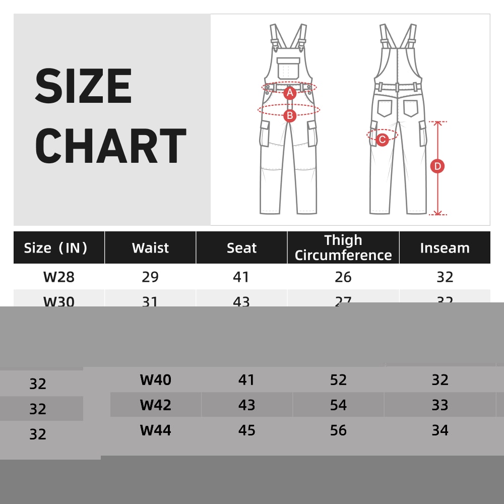 WORK IDEA KA0339B-BLACK/RD-W38 overalls - View #4