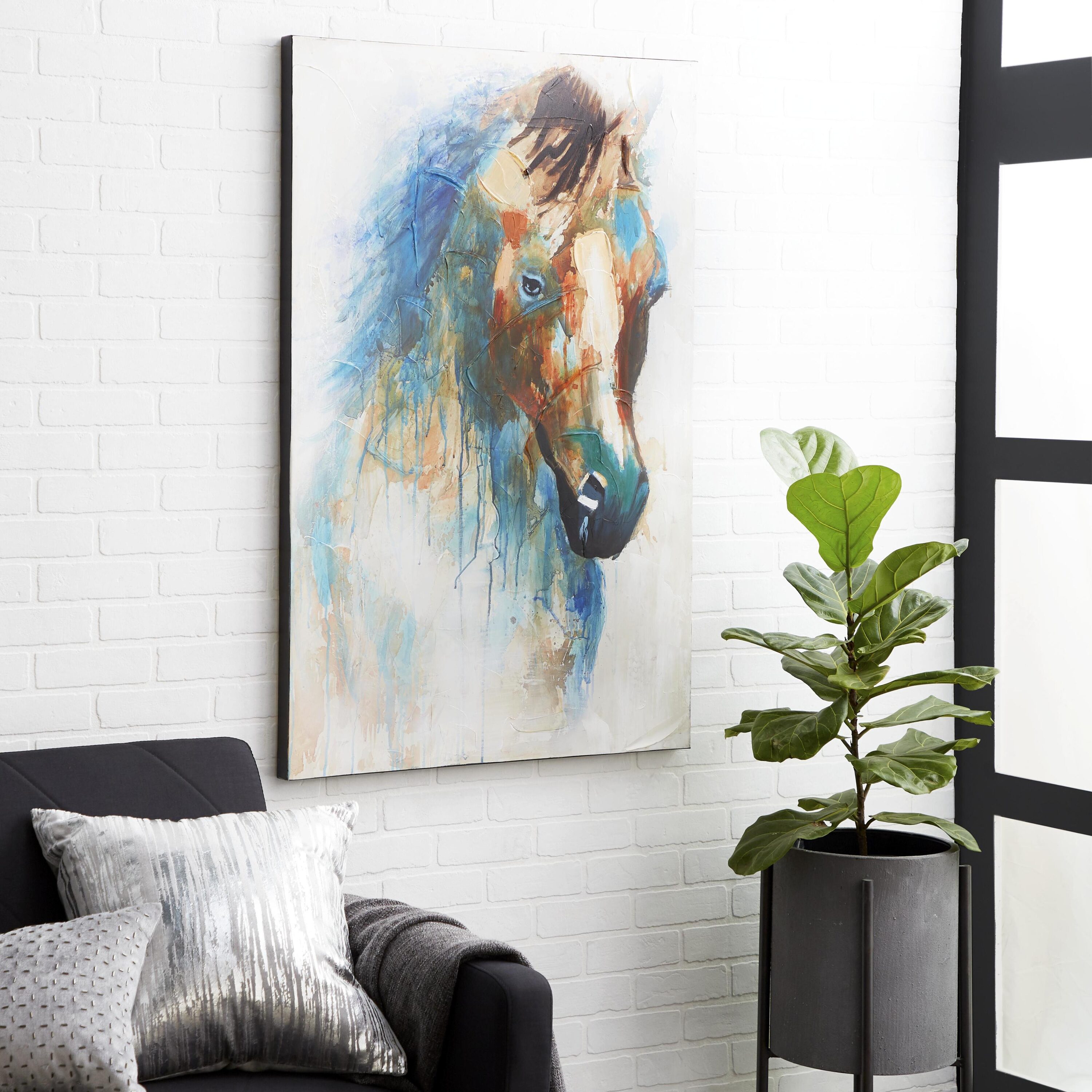 Grayson Lane 43935 White Framed 47-in H x 32-in W Inspirational Painting on Canvas