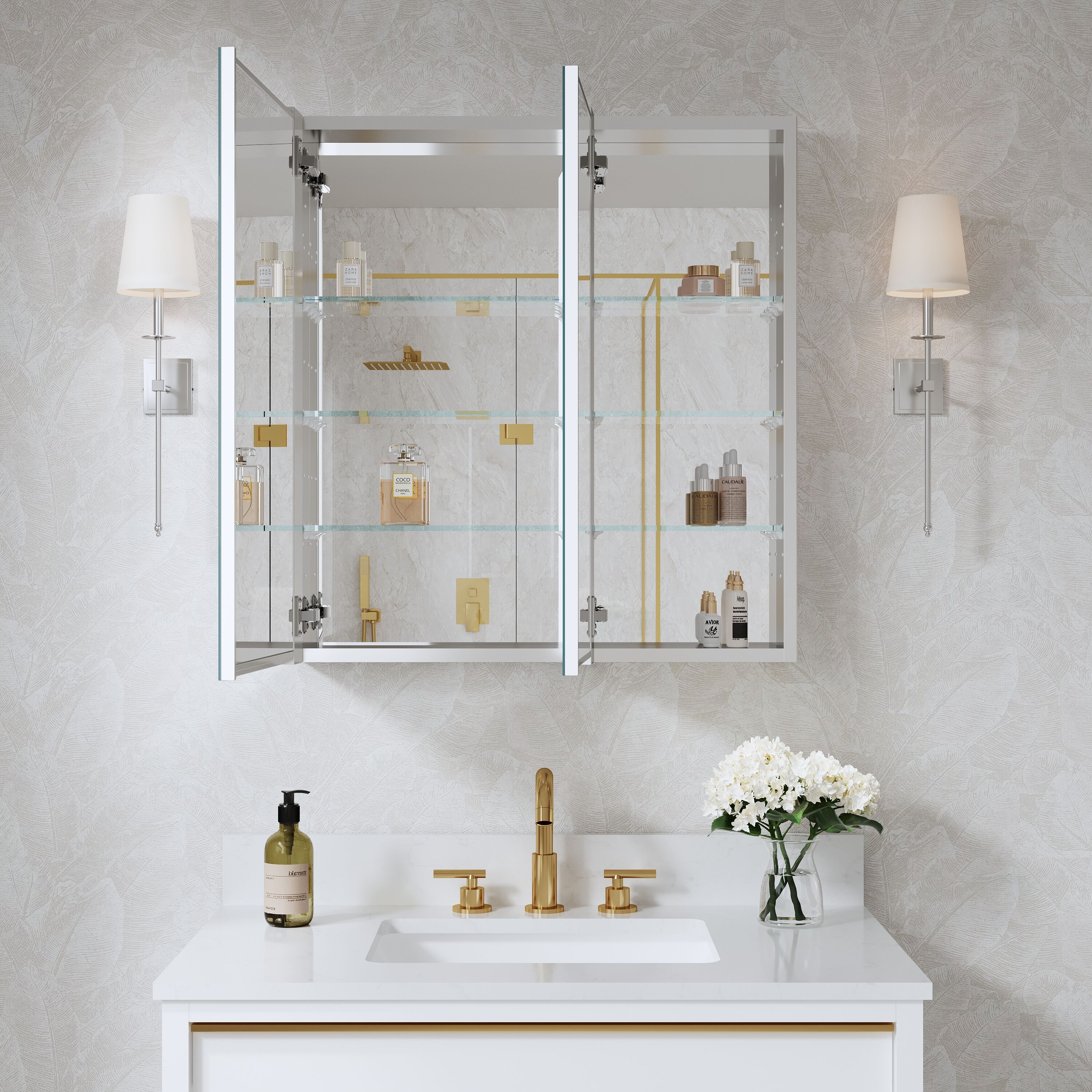 WELLFOR EX-3-6028BL Bathroom-Medicine-Cabinets - View #11