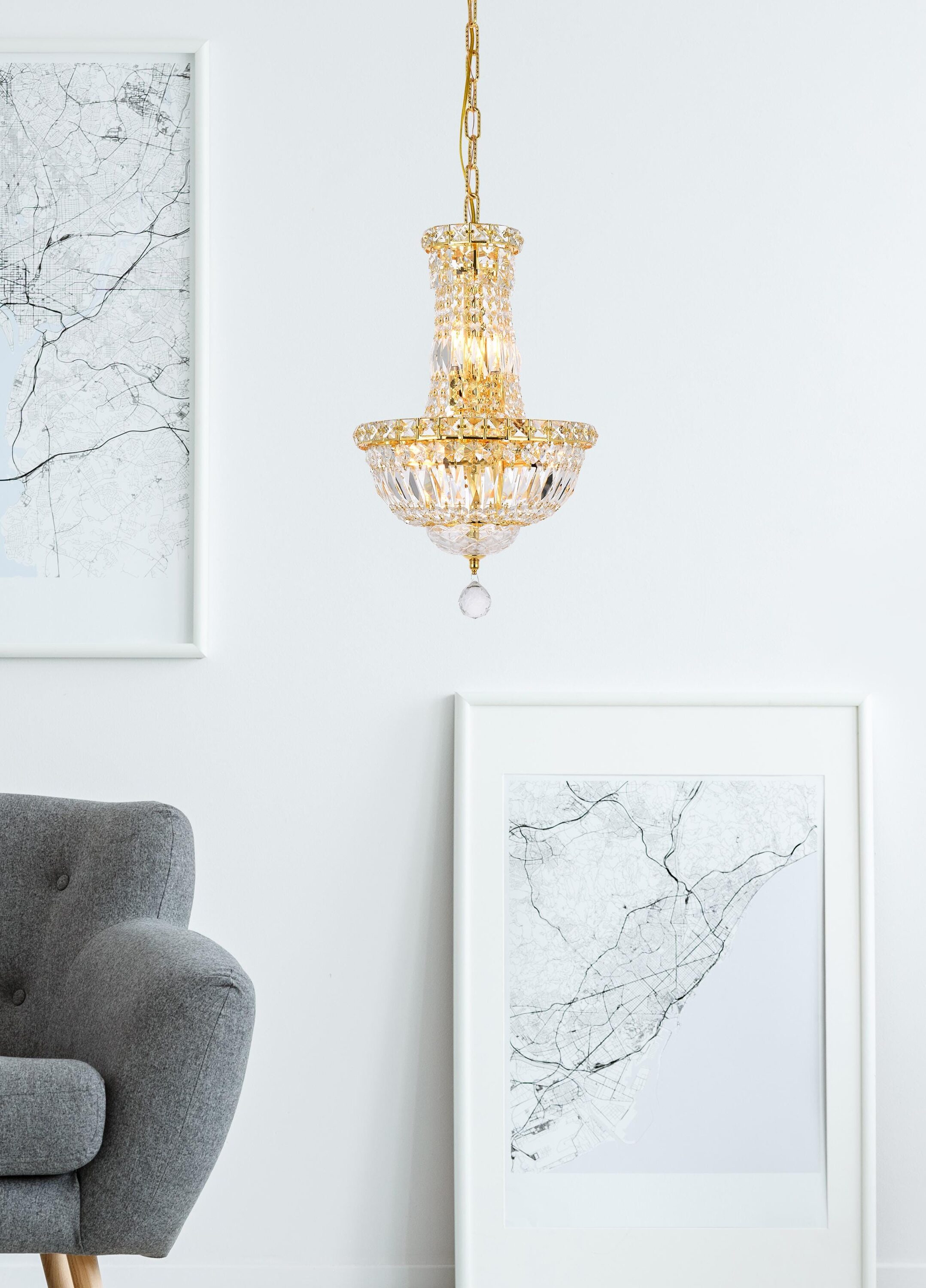 Elegant Decor HFV7584D12GRC Pendant-Lights - View #8