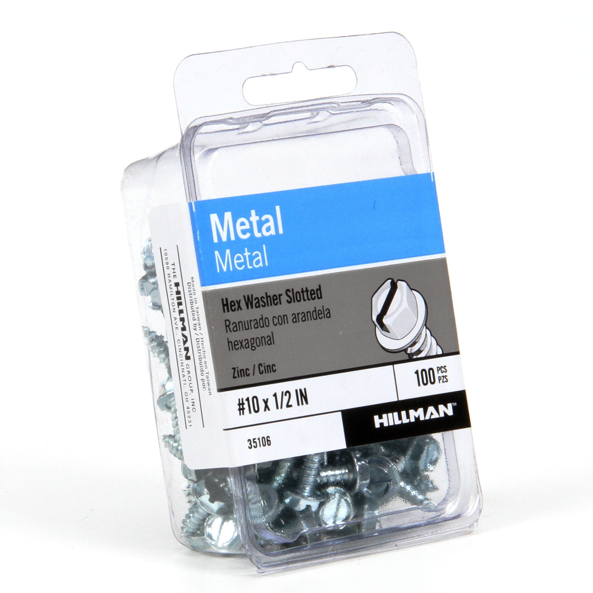 50-Pack The Hillman Group 41020 Hex Washer Head Slotted Sheet Metal Screw 10-Inch x 1-Inch 50-Pack The Hillman Group 41020 Hex Washer Head Slotted Sheet Metal Screw 10-Inch x 1-Inch