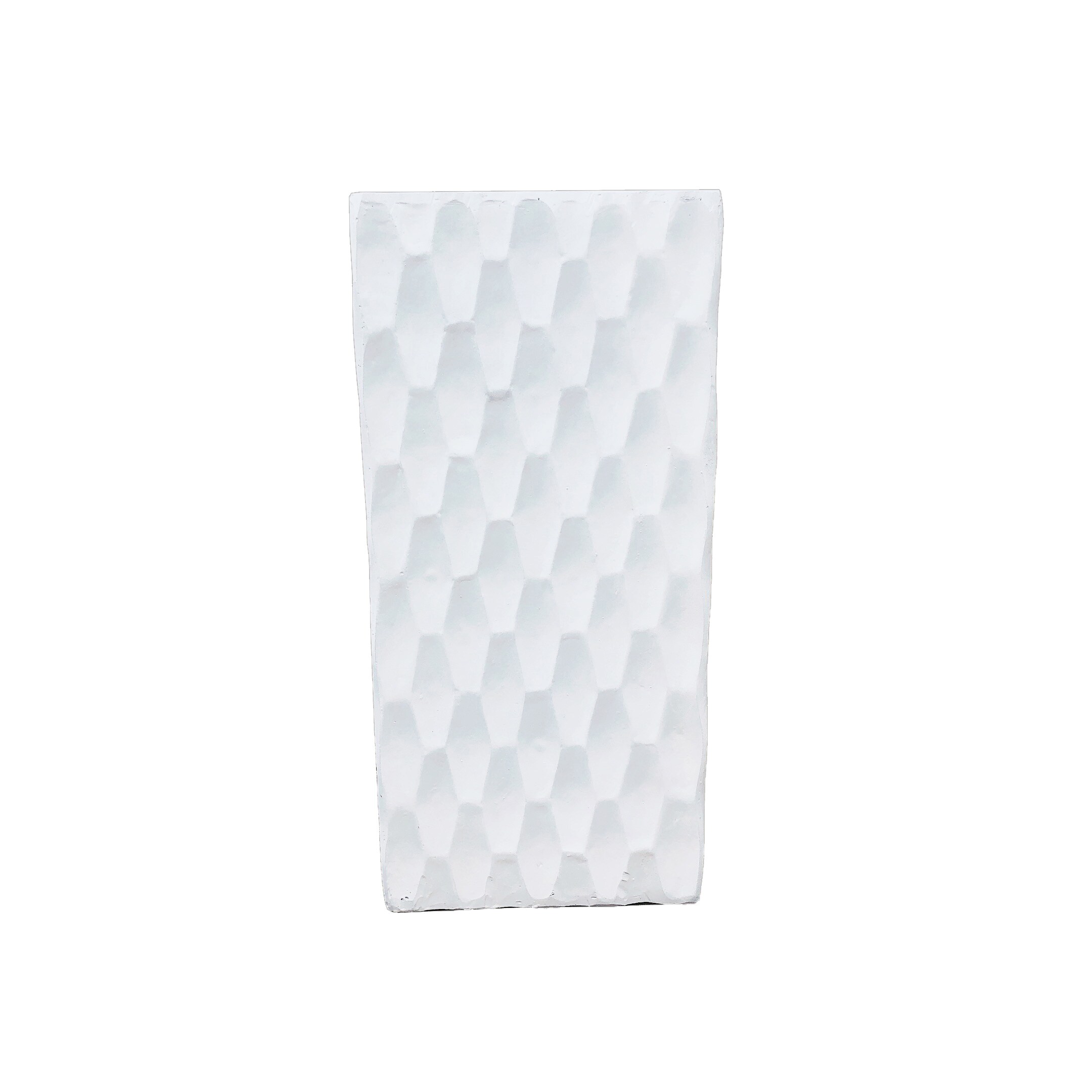 KANTE RF0202C-C80011 Rectangle 13.4-Inches W Extra Large White Concrete Contemporary/Modern Indoor/Outdoor Planter with Drainage Holes