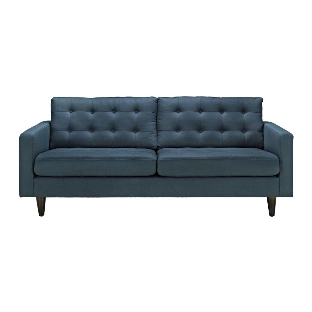 Modway Empress 84.5-in Midcentury Azure Polyester/Blend 3-seater Sofa ...