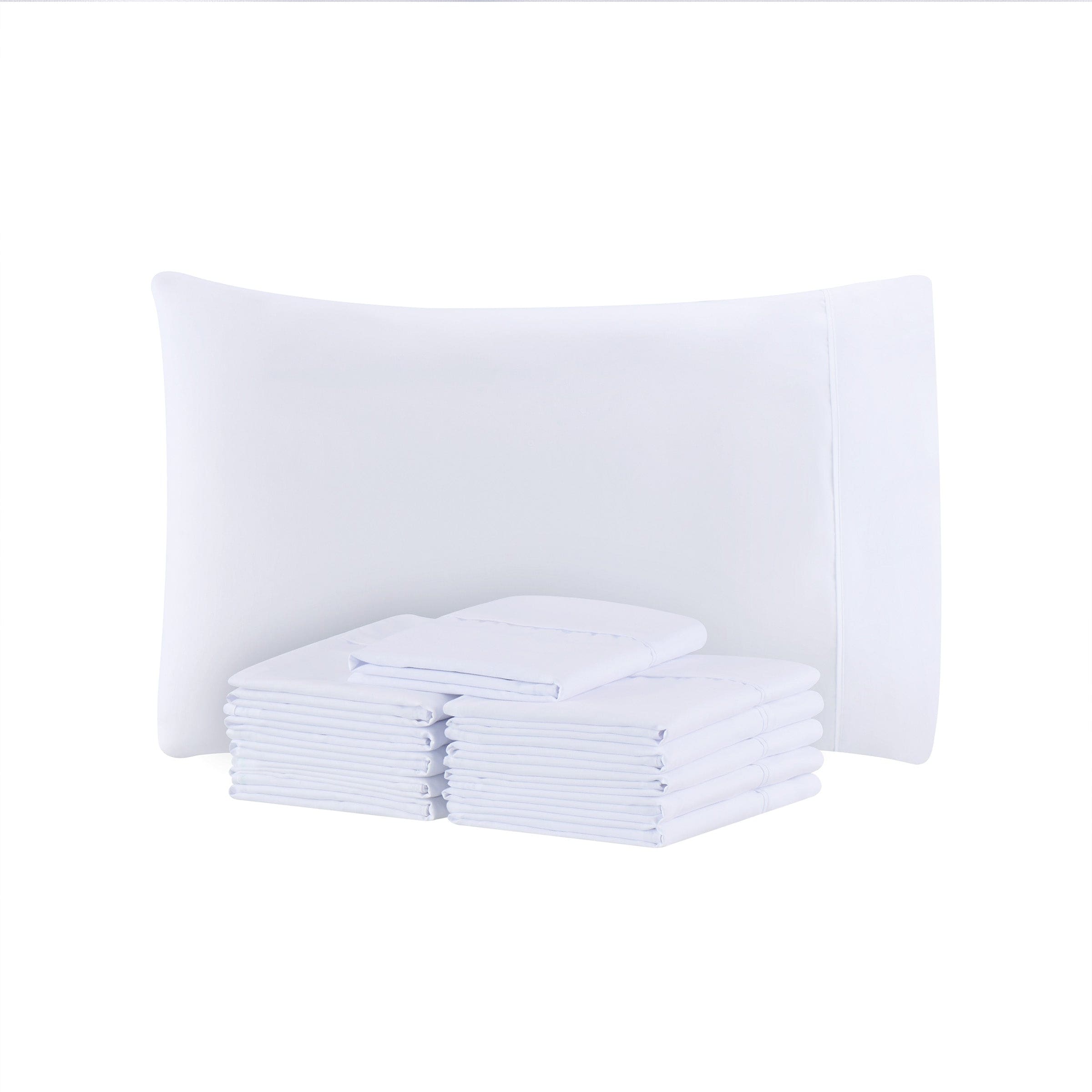 Arkwright Home Host and Home Microfiber Pillowcase Standard White - Pack of 12