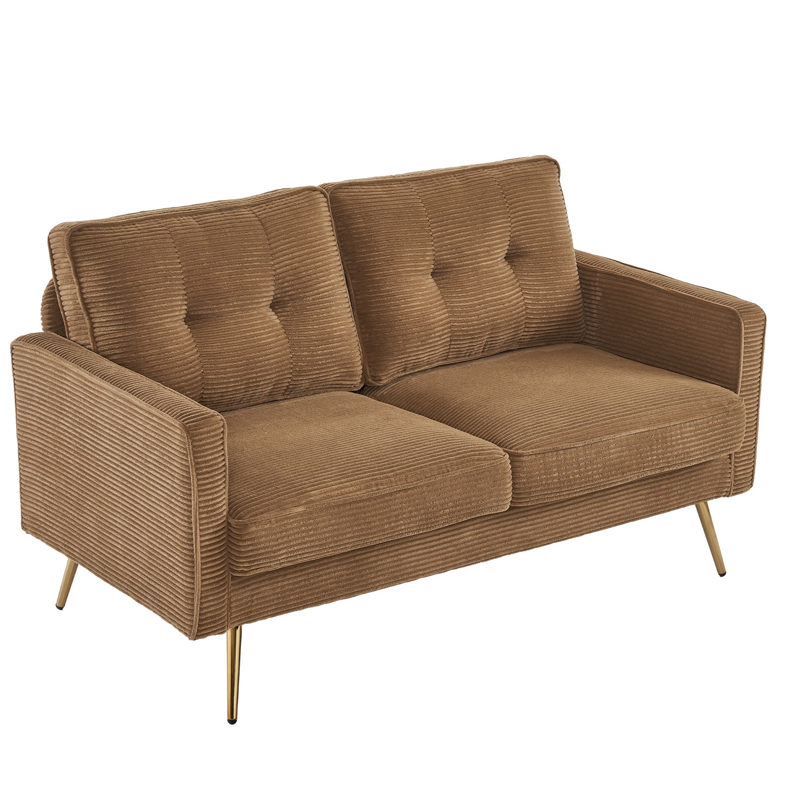 Outopee L1G52003234 56.7-in Modern Brown Loveseat