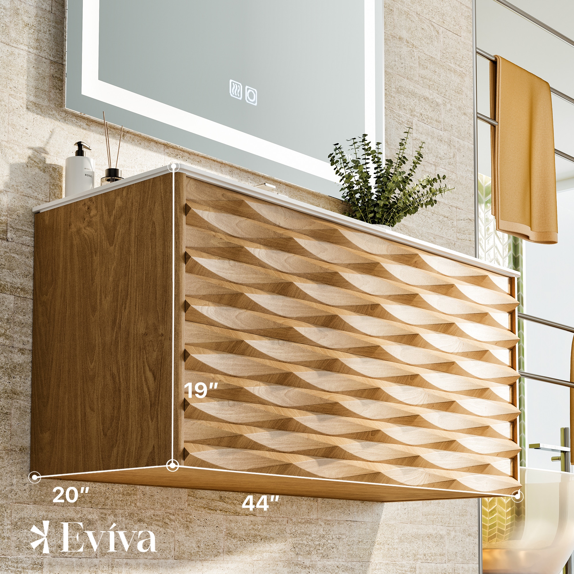 Eviva EVVN126-44OAK Bath-Vanity-Combo - View #2