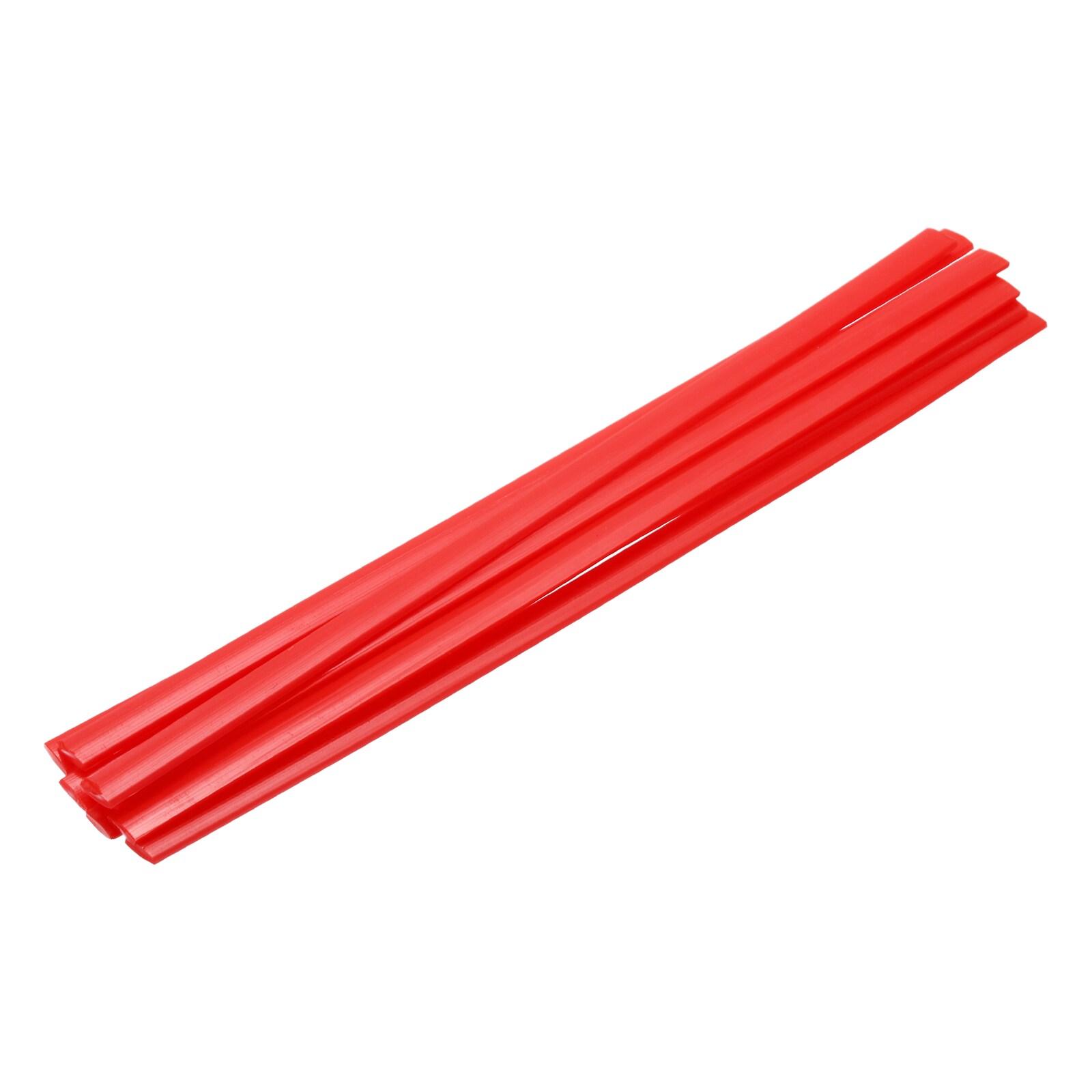 Unique Bargains 8pcs Red 3/8in Plastic Welding Rods 10in 9.5mm x 250mm HDPE Flat Ribbon Plastic Welding Strip for Repairing Water Tanks Forklift Pallets Trash Cans Transfer Troughs #S26062500UX9513