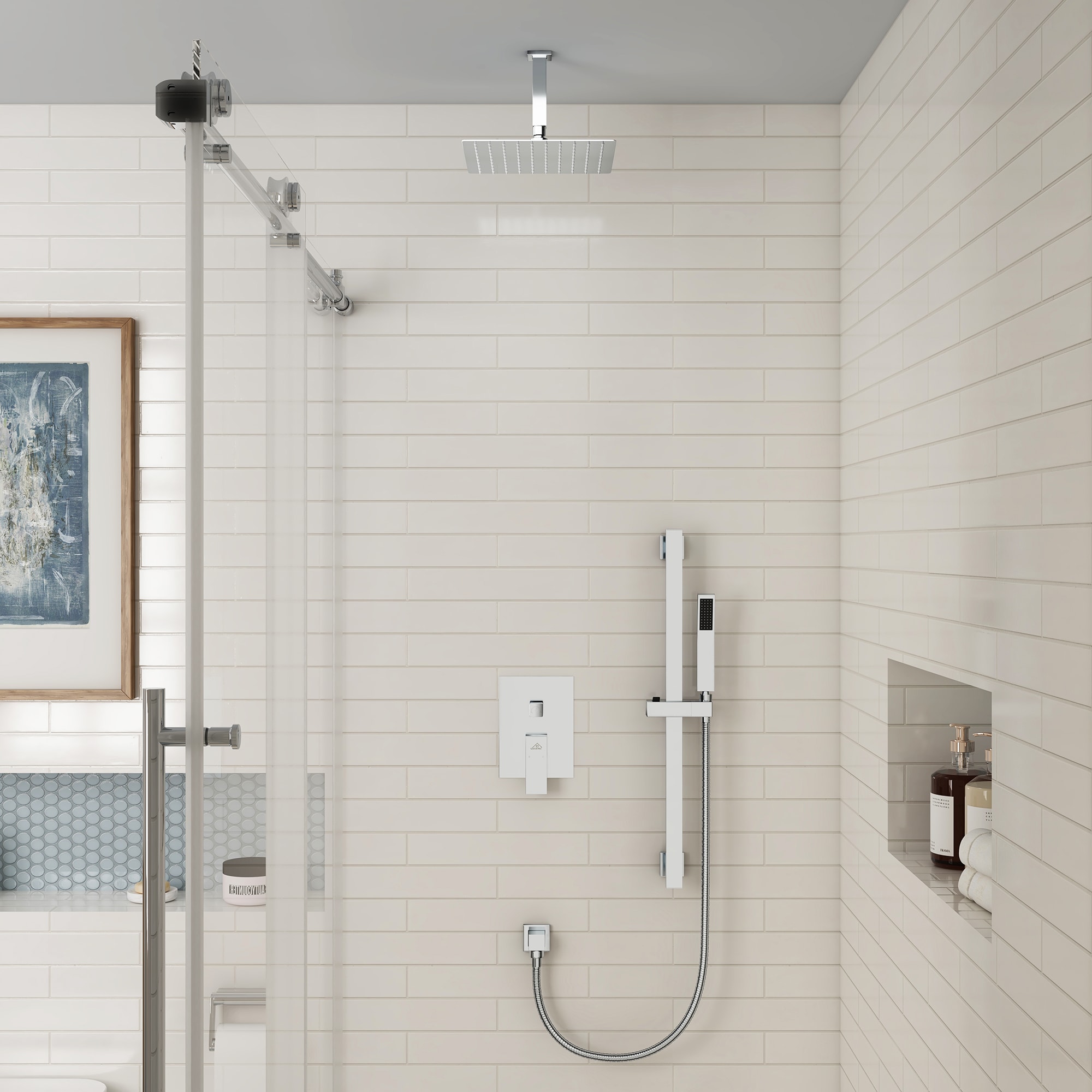 CASAINC M6627-B-10-CP Showerhead-Bar-Panels - View #3
