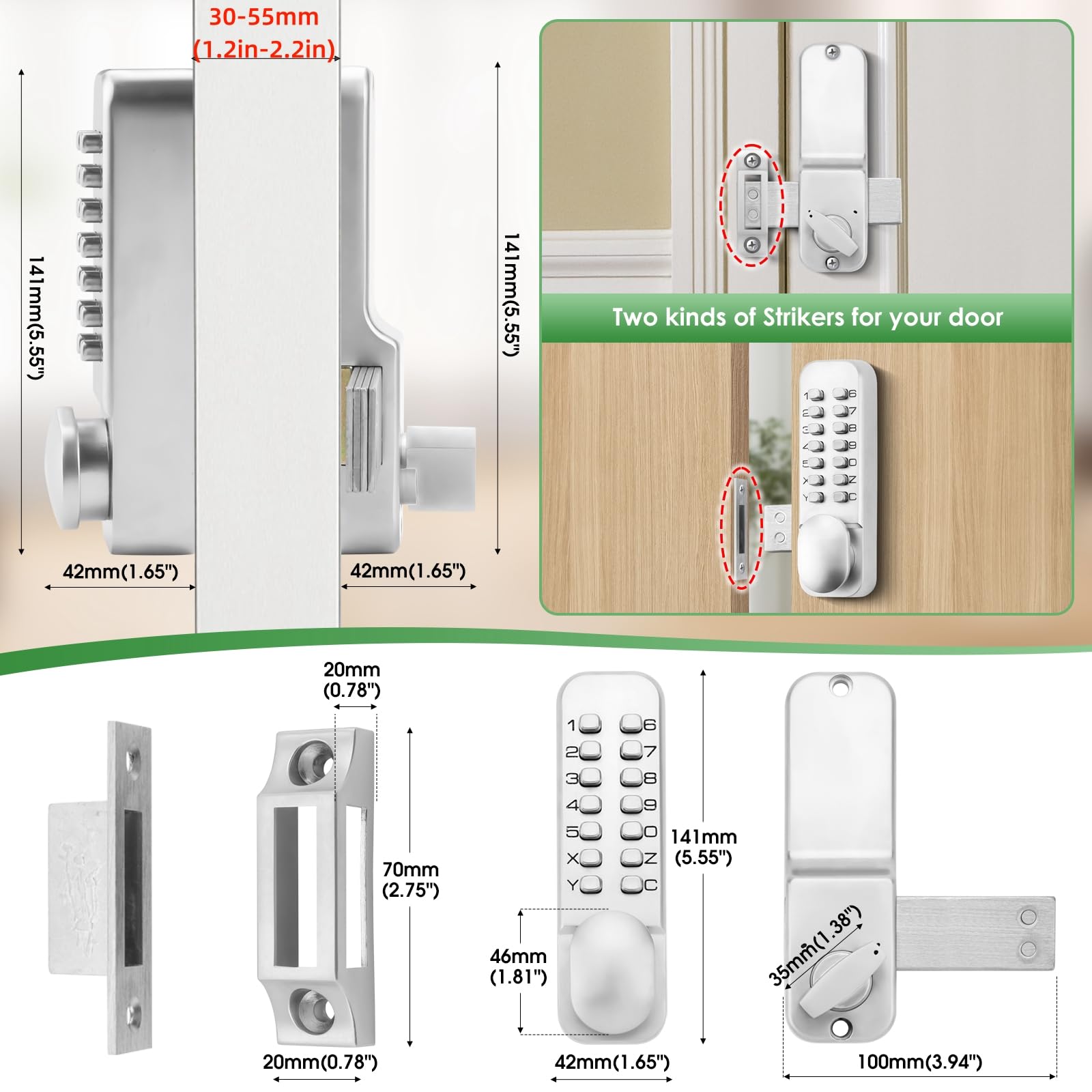 Oyezvary LOZ0717O052 Electronic-Door-Locks - View #2